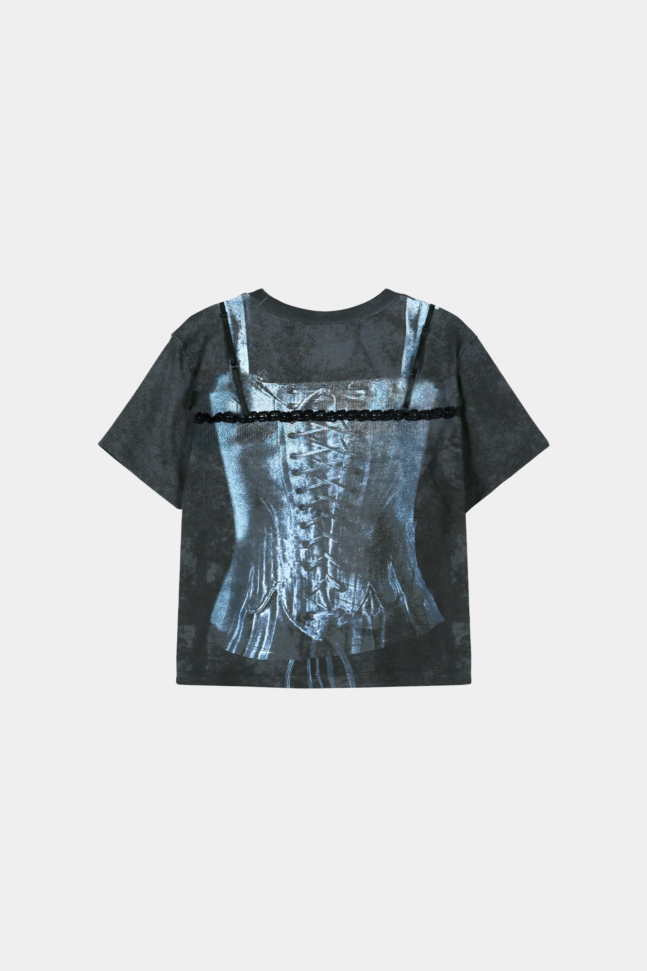 Andersson Bell - Lingerie Trompe-L'oeil Graphic T-Shirt (Charcoal) product image 8 | TRAB K-Fashion Australia
