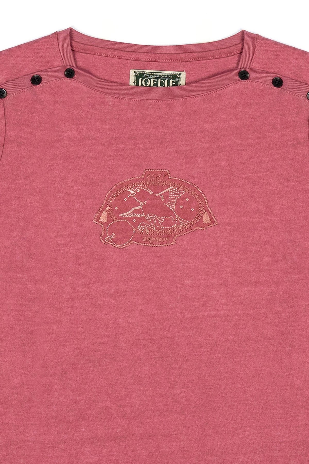 Ioedle - Birth Of Gravity Fastener Boat Neck T-Shirt (Red) product image 5 | TRAB K-Fashion Australia