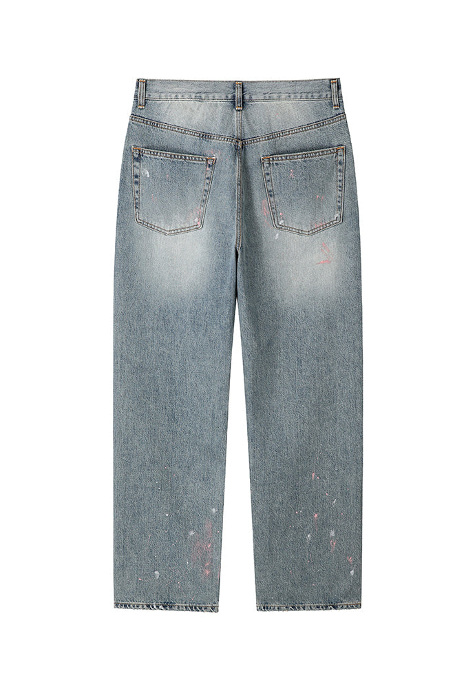Art if acts - Painted Regular 5P Denim Pants (Used Light Blue) product image 7 | TRAB K-Fashion Australia