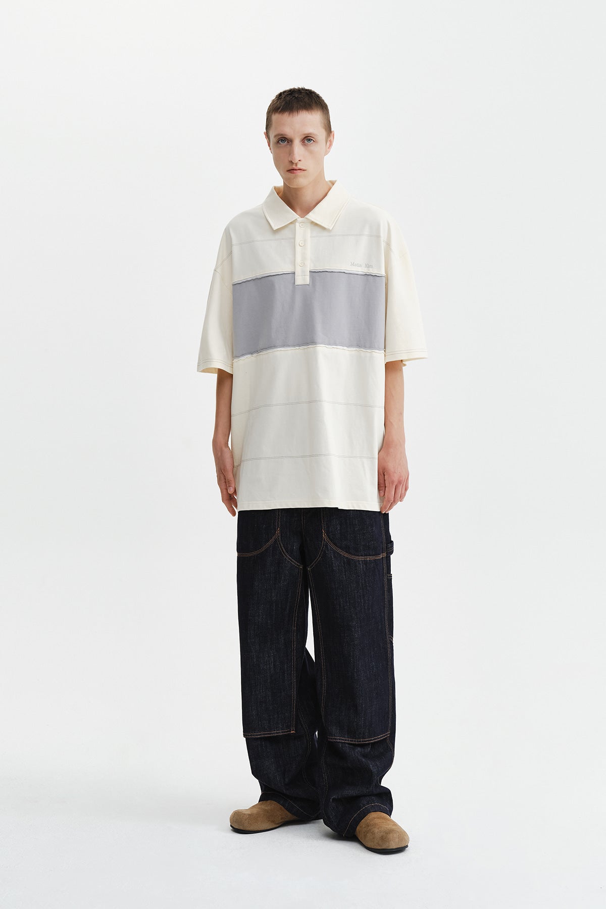 Matin Kim - Cut Out Block Collar Top (Ivory) product image 9 | TRAB K-Fashion Australia