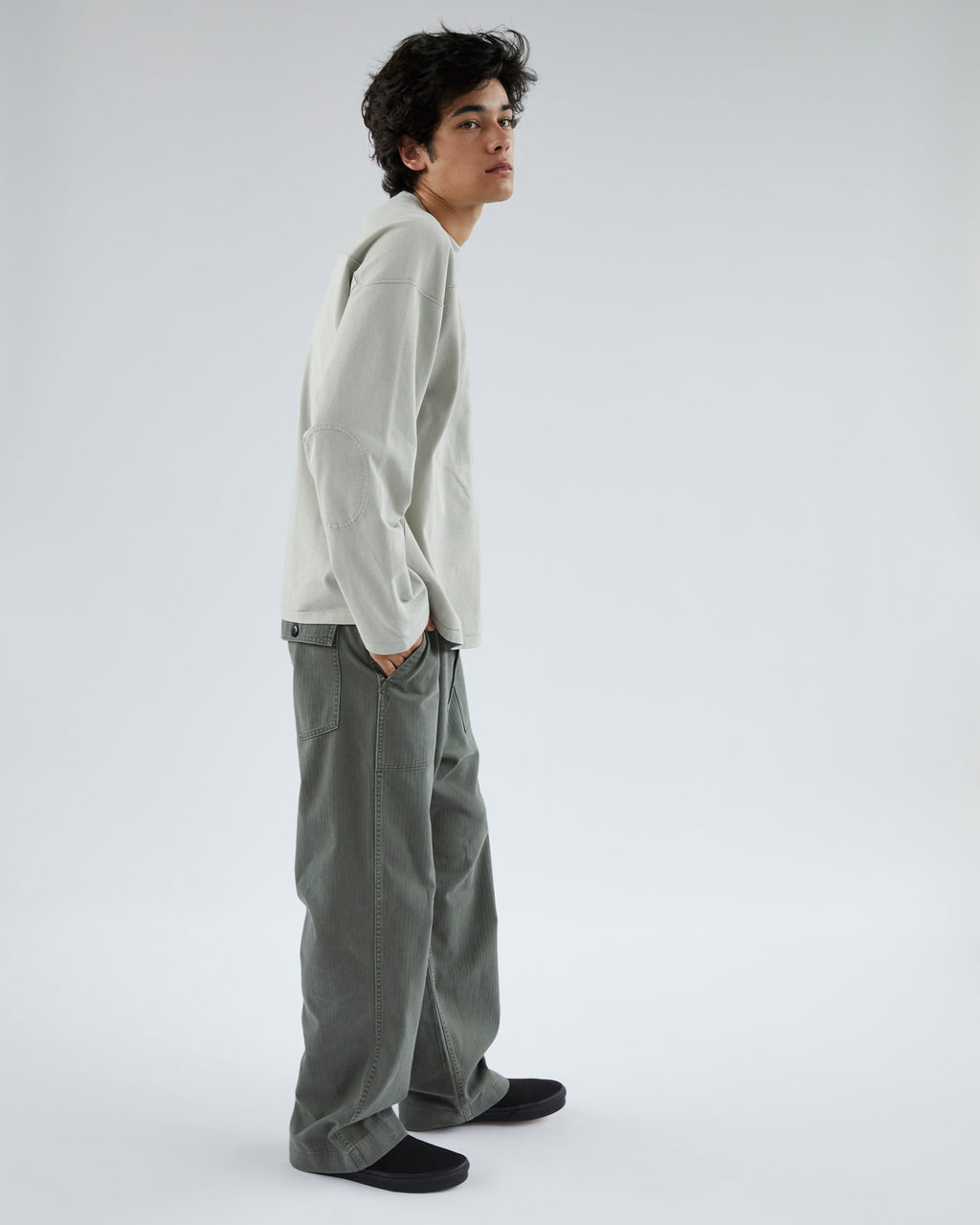 Khakis - Bench L/S Tee (Sage) product image 6 | TRAB K-Fashion Australia