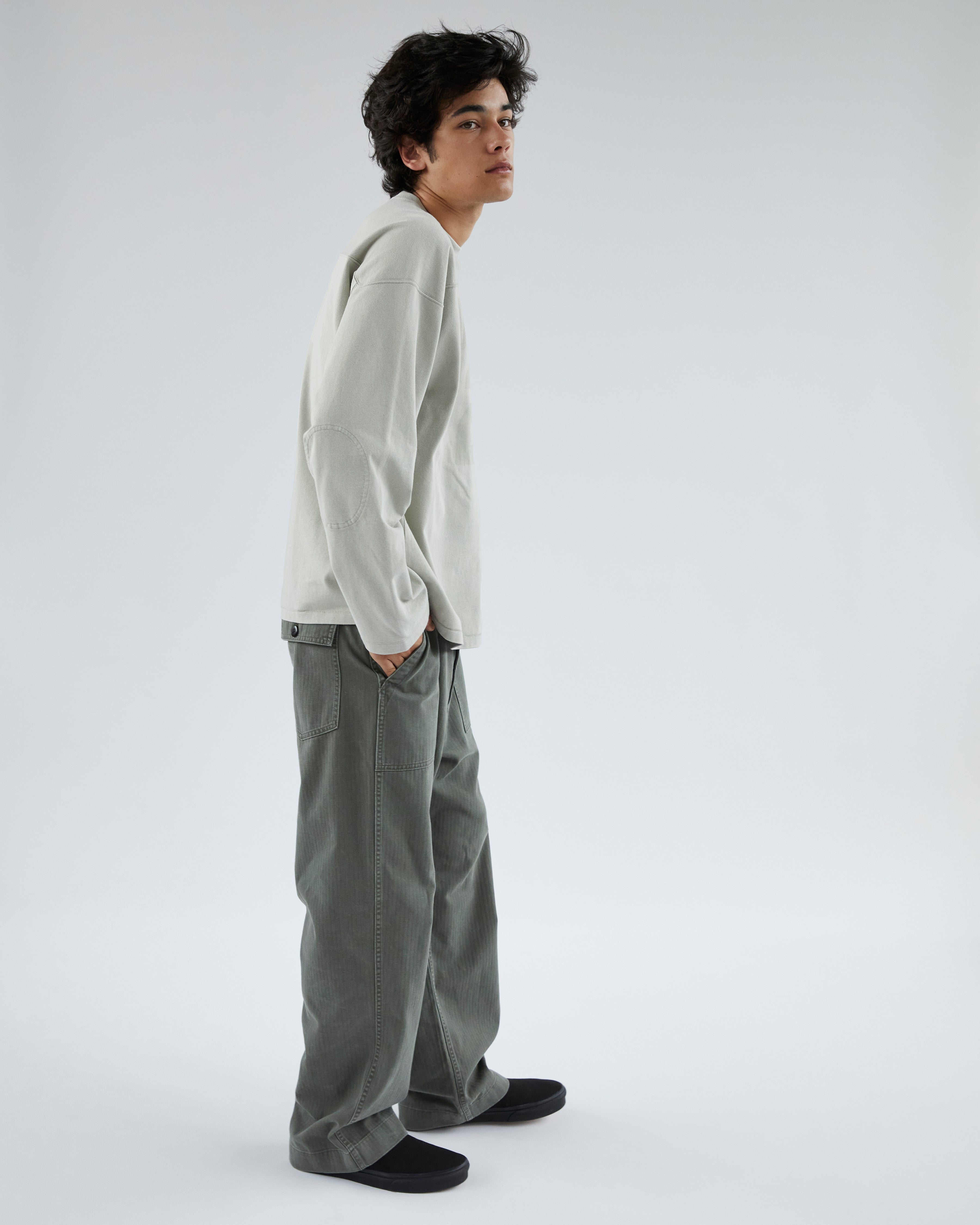 Khakis - Bench L/S Tee (Sage) product image 6 | TRAB K-Fashion Australia