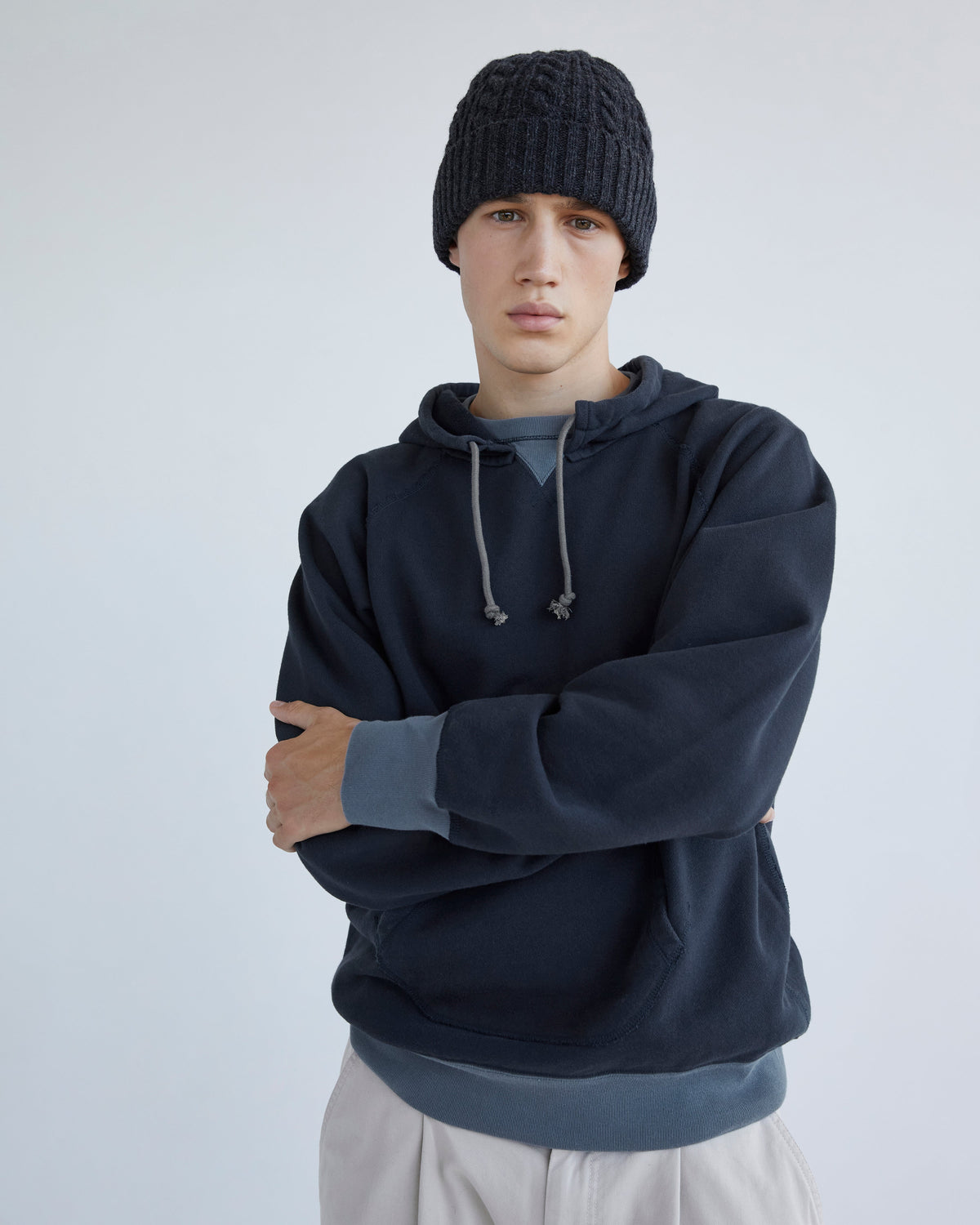 Khakis - Cable Watch Beanie (Charcoal) product image 3 | TRAB K-Fashion Australia