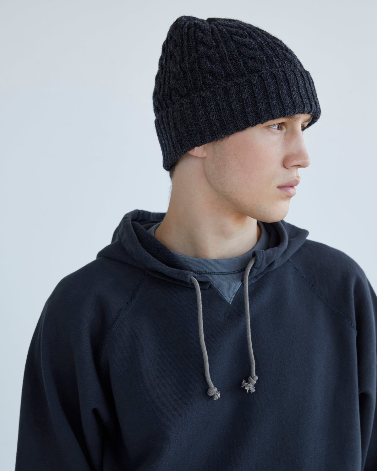 Khakis - Cable Watch Beanie (Charcoal) product image 4 | TRAB K-Fashion Australia