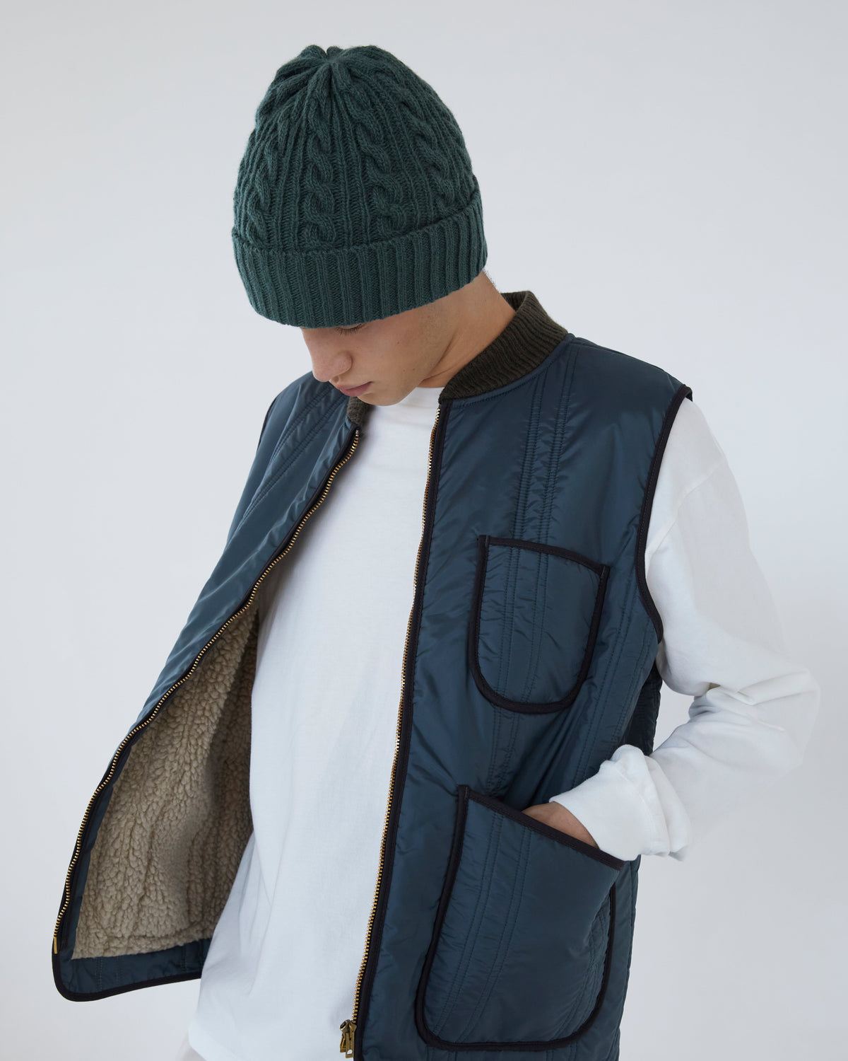 Khakis - Cable Watch Beanie (Dusty Green) product image 4 | TRAB K-Fashion Australia