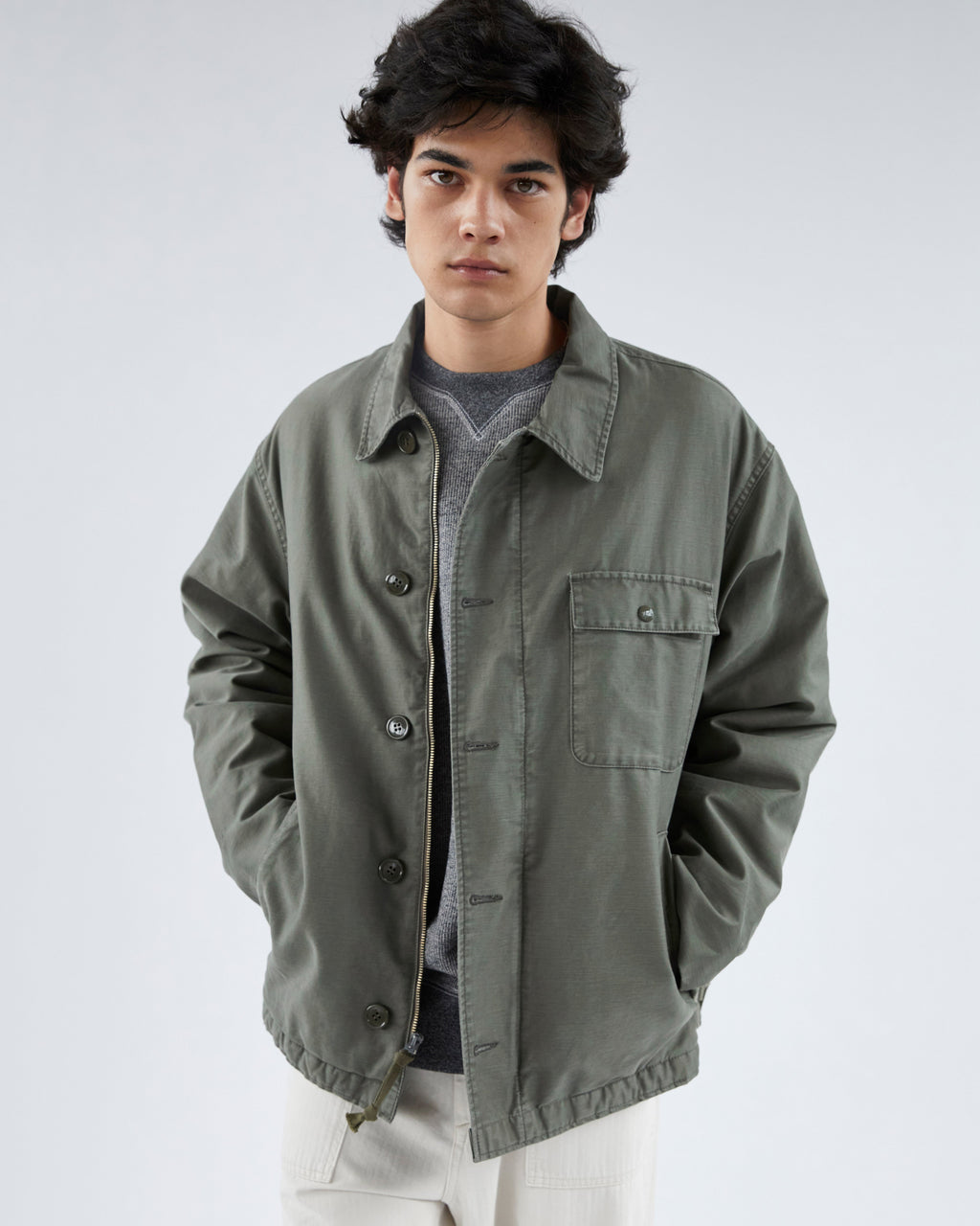 Khakis - Deck Crew Jacket (Olive Drab) product image 7 | TRAB K-Fashion Australia