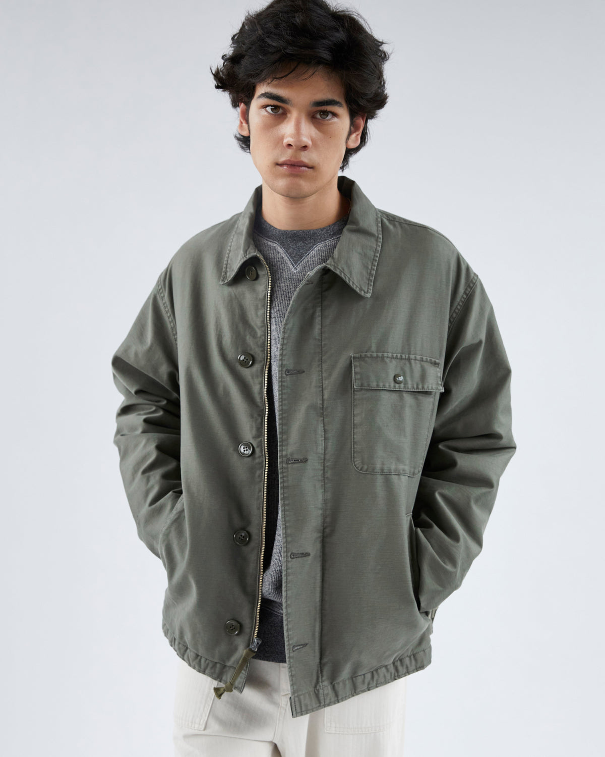 Khakis - Deck Crew Jacket (Olive Drab) product image 7 | TRAB K-Fashion Australia