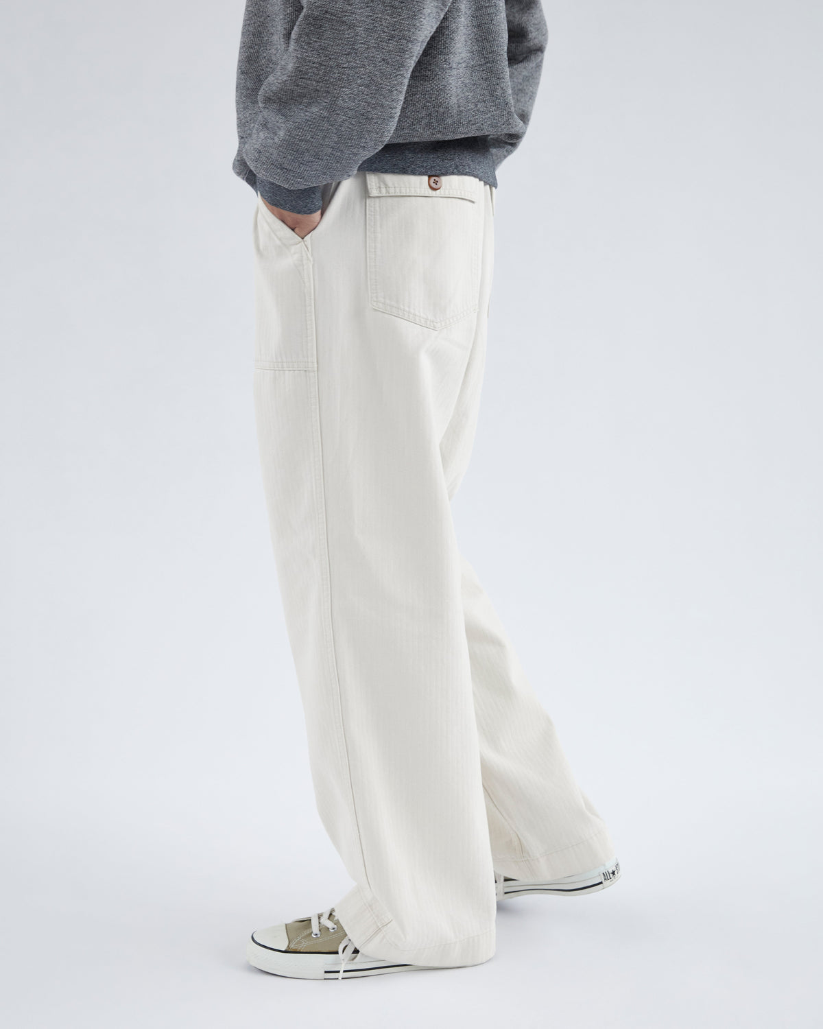 Khakis - Hbt Baker Pant (Ecru) product image 7 | TRAB K-Fashion Australia
