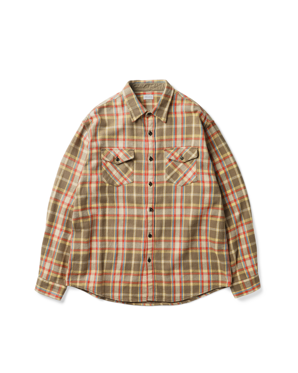 Khakis - Heavy Flannel Shirt (Tan) product image 1 | TRAB K-Fashion Australia