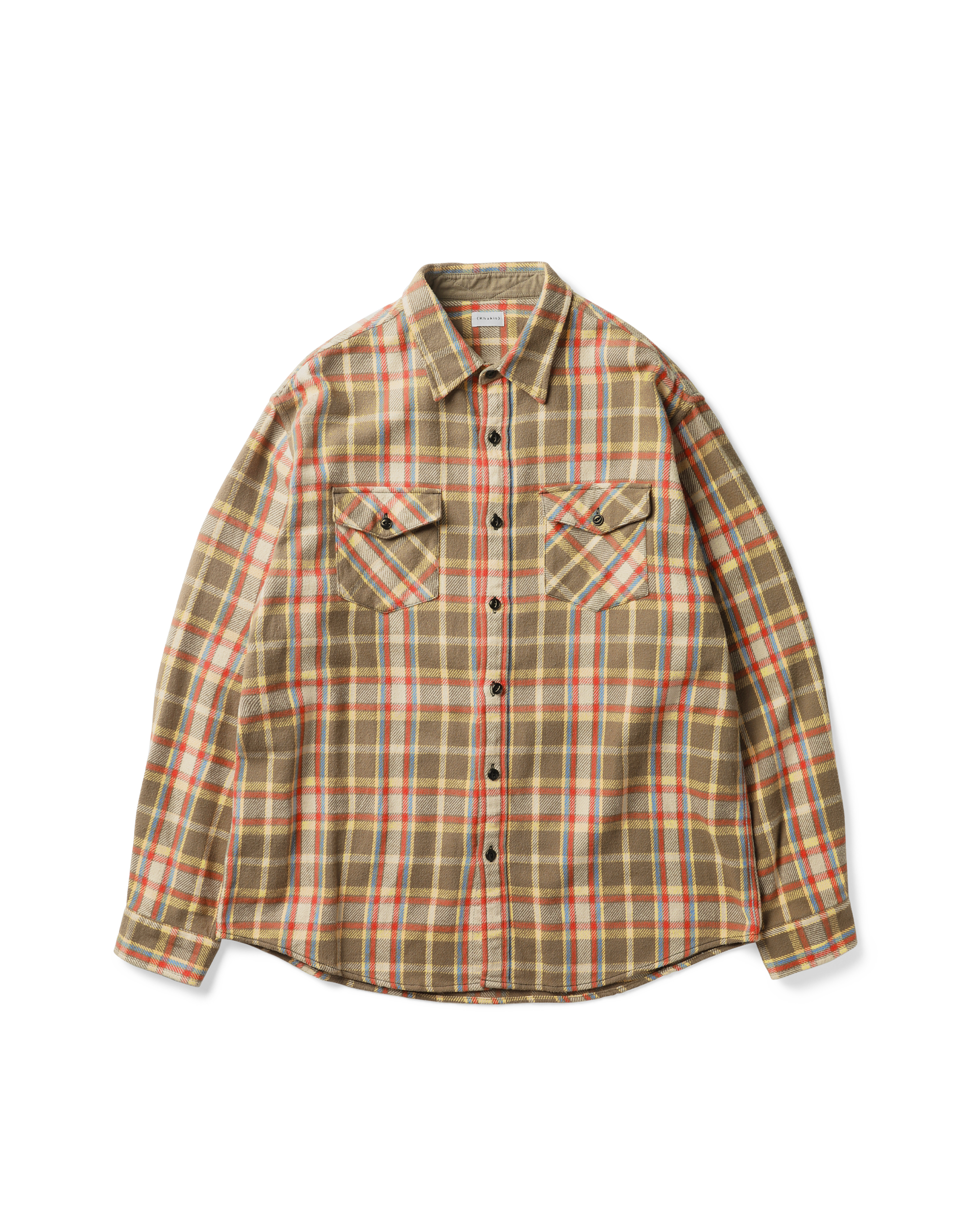 Khakis - Heavy Flannel Shirt (Tan) product image 1 | TRAB K-Fashion Australia