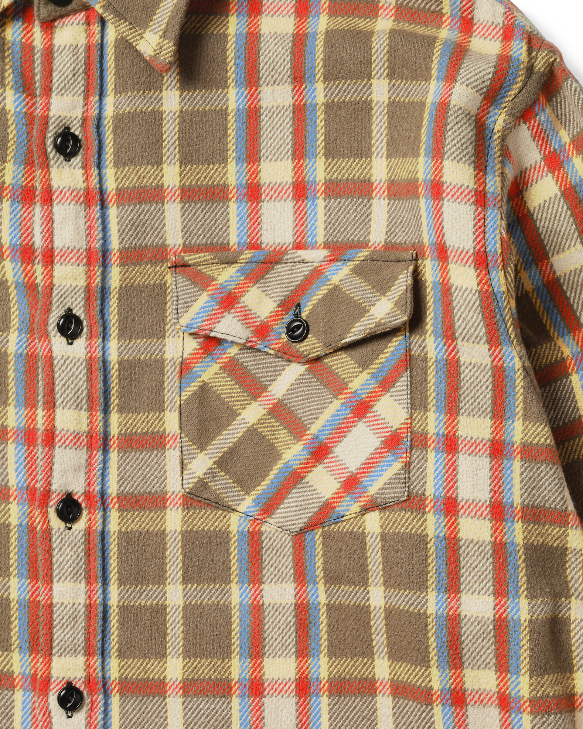 Khakis - Heavy Flannel Shirt (Tan) product image 3 | TRAB K-Fashion Australia