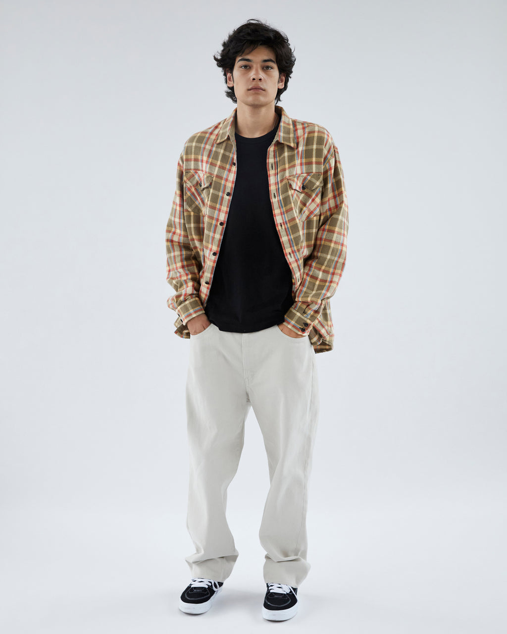 Khakis - Heavy Flannel Shirt (Tan) product image 6 | TRAB K-Fashion Australia