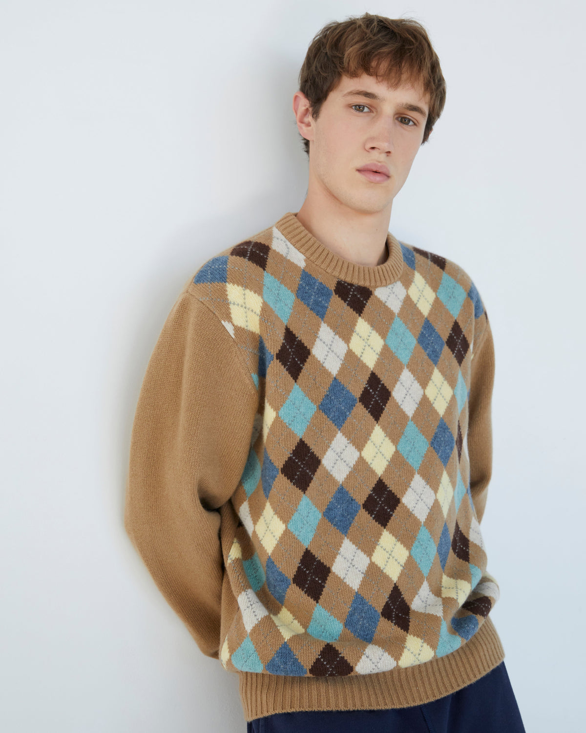 Khakis - Milo Argyle Sweater (Camel) product image 5 | TRAB K-Fashion Australia