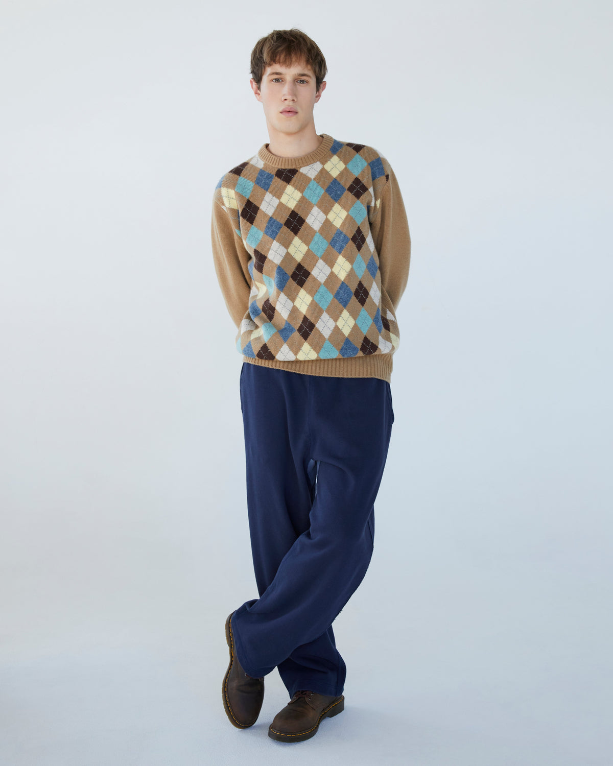 Khakis - Milo Argyle Sweater (Camel) product image 6 | TRAB K-Fashion Australia