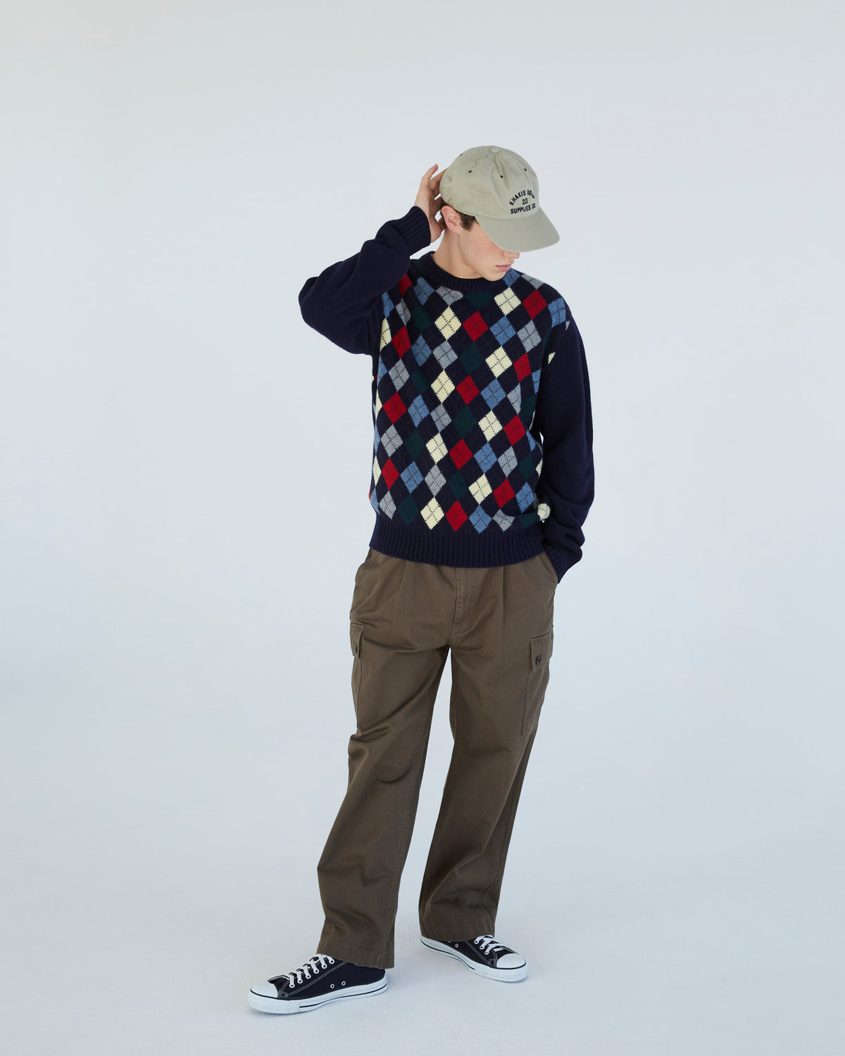 Khakis - Milo Argyle Sweater (Navy) product image 5 | TRAB K-Fashion Australia