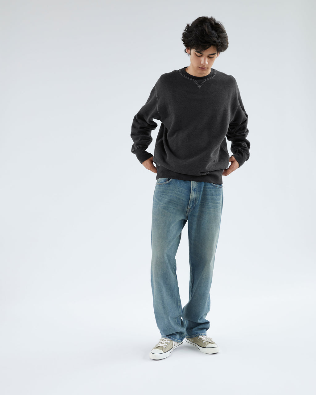 Khakis - Multi-Grain Crewneck (Charcoal) product image 5 | TRAB K-Fashion Australia