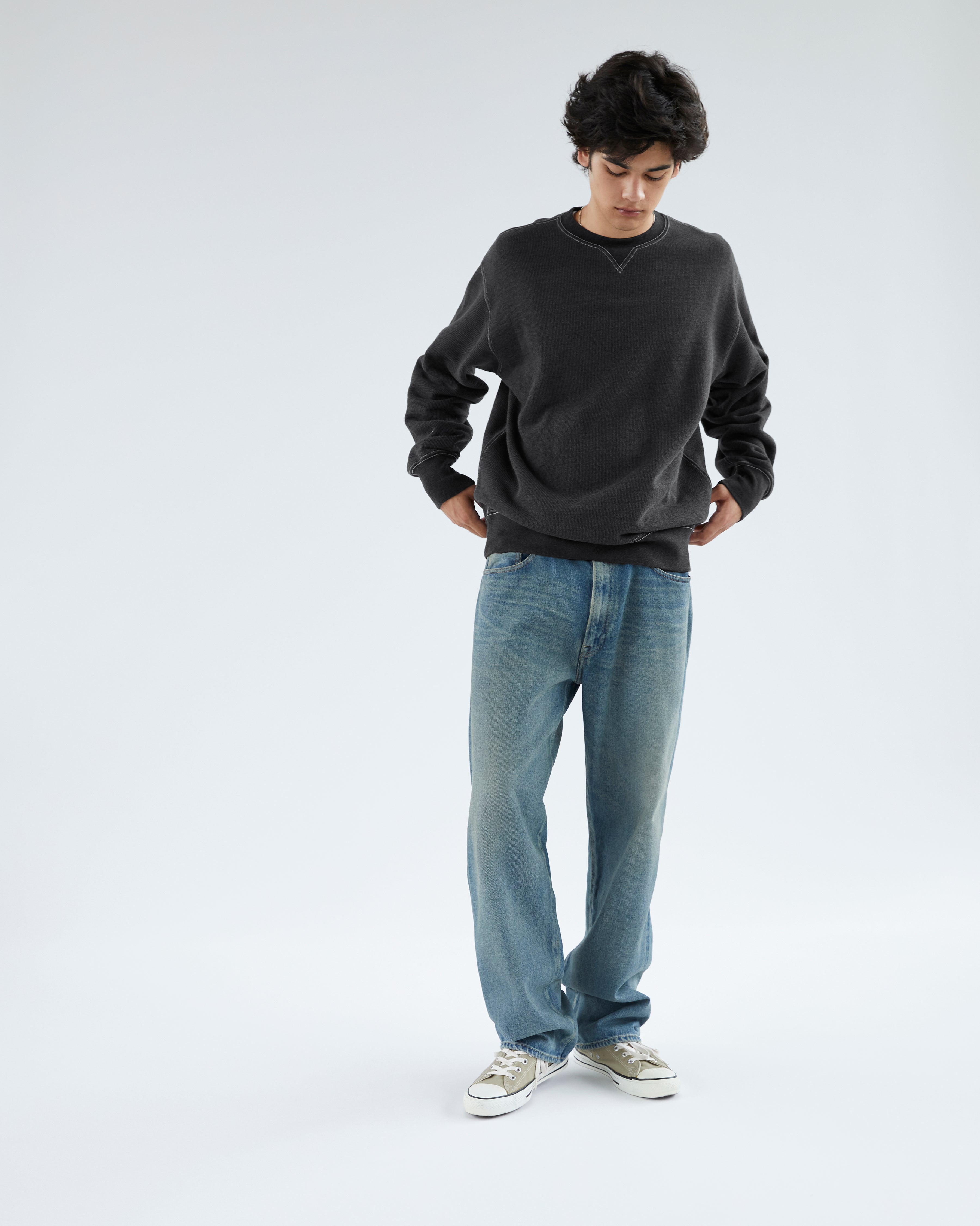 Khakis - Multi-Grain Crewneck (Charcoal) product image 5 | TRAB K-Fashion Australia