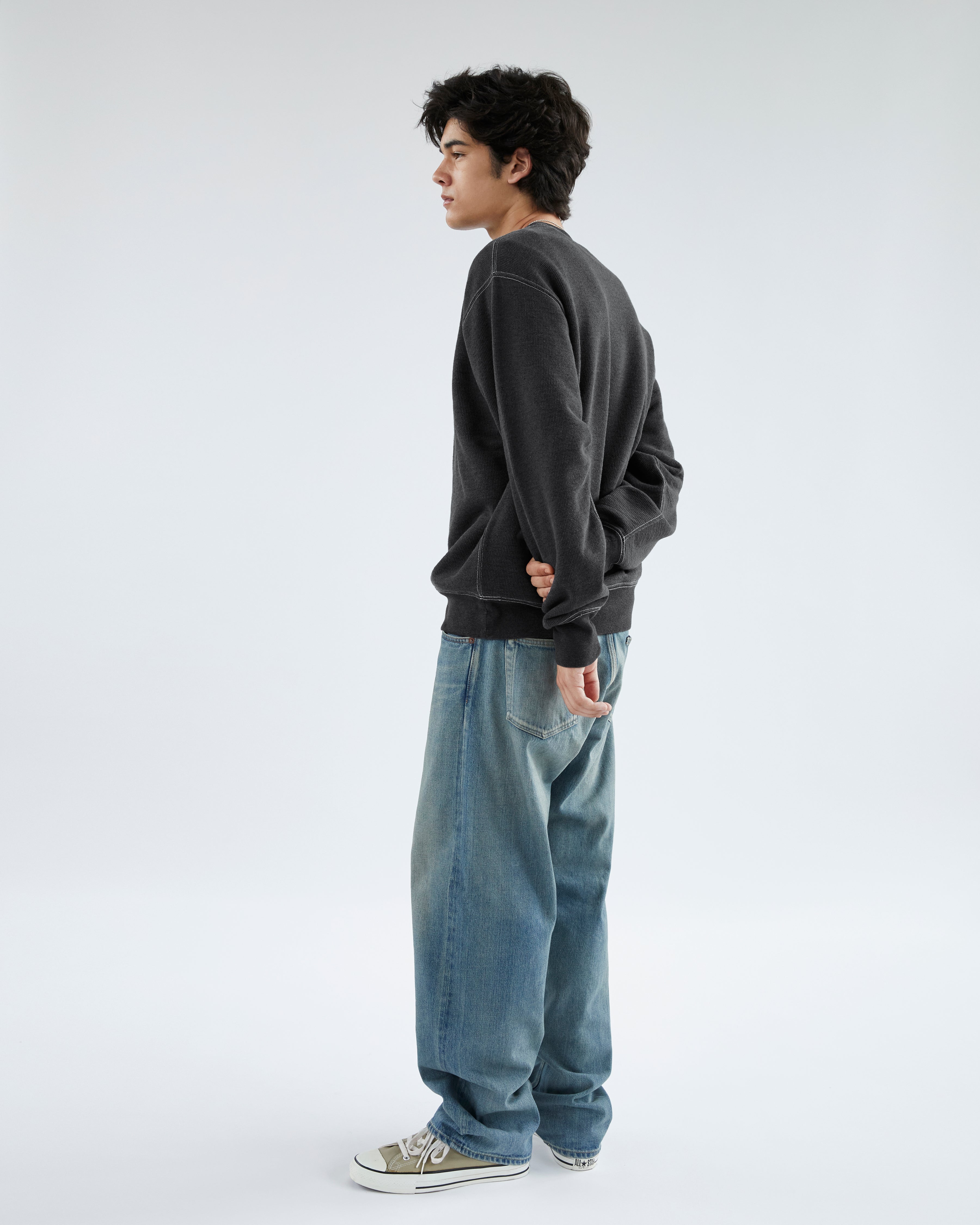 Khakis - Multi-Grain Crewneck (Charcoal) product image 7 | TRAB K-Fashion Australia