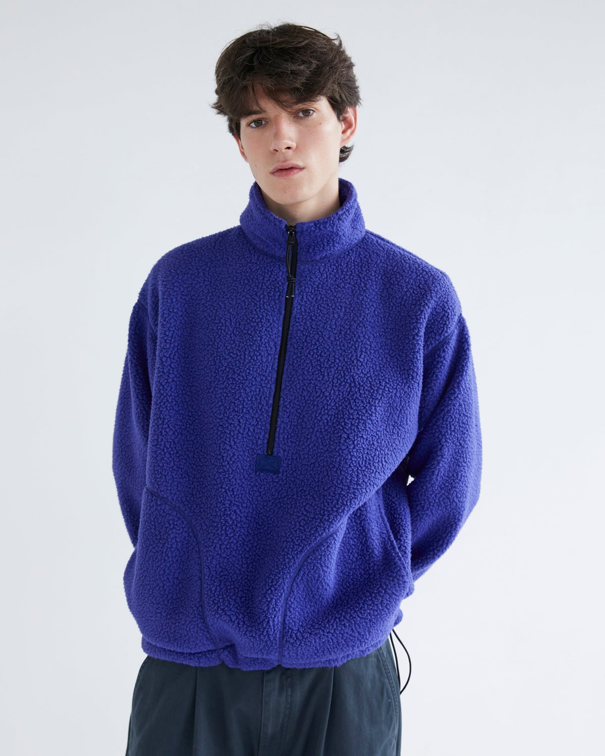 Khakis - Sherpa Half Zip Pullover (Cobalt) product image 5 | TRAB K-Fashion Australia