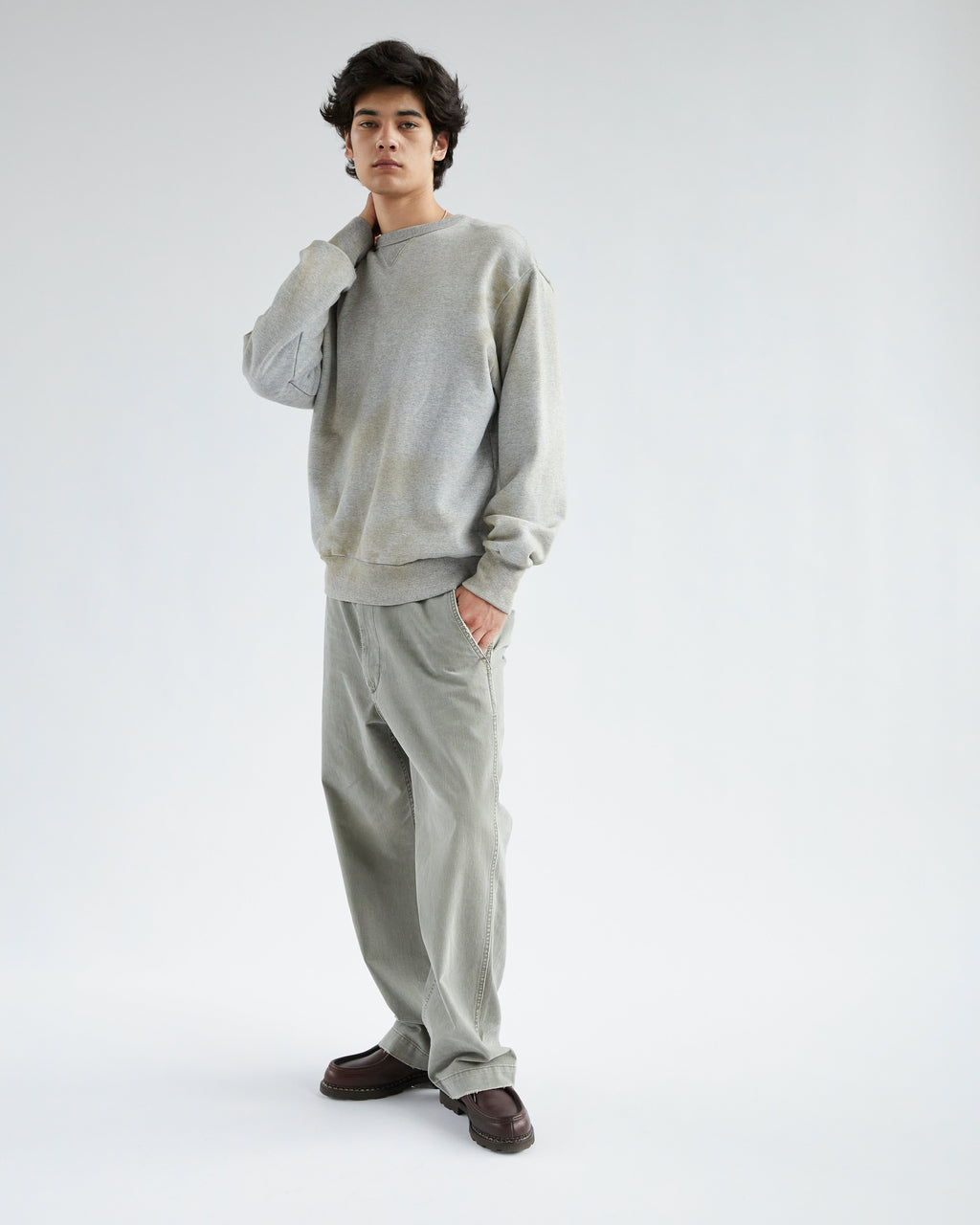 Khakis - Stained Crewneck (Heather Grey) product image 5 | TRAB K-Fashion Australia