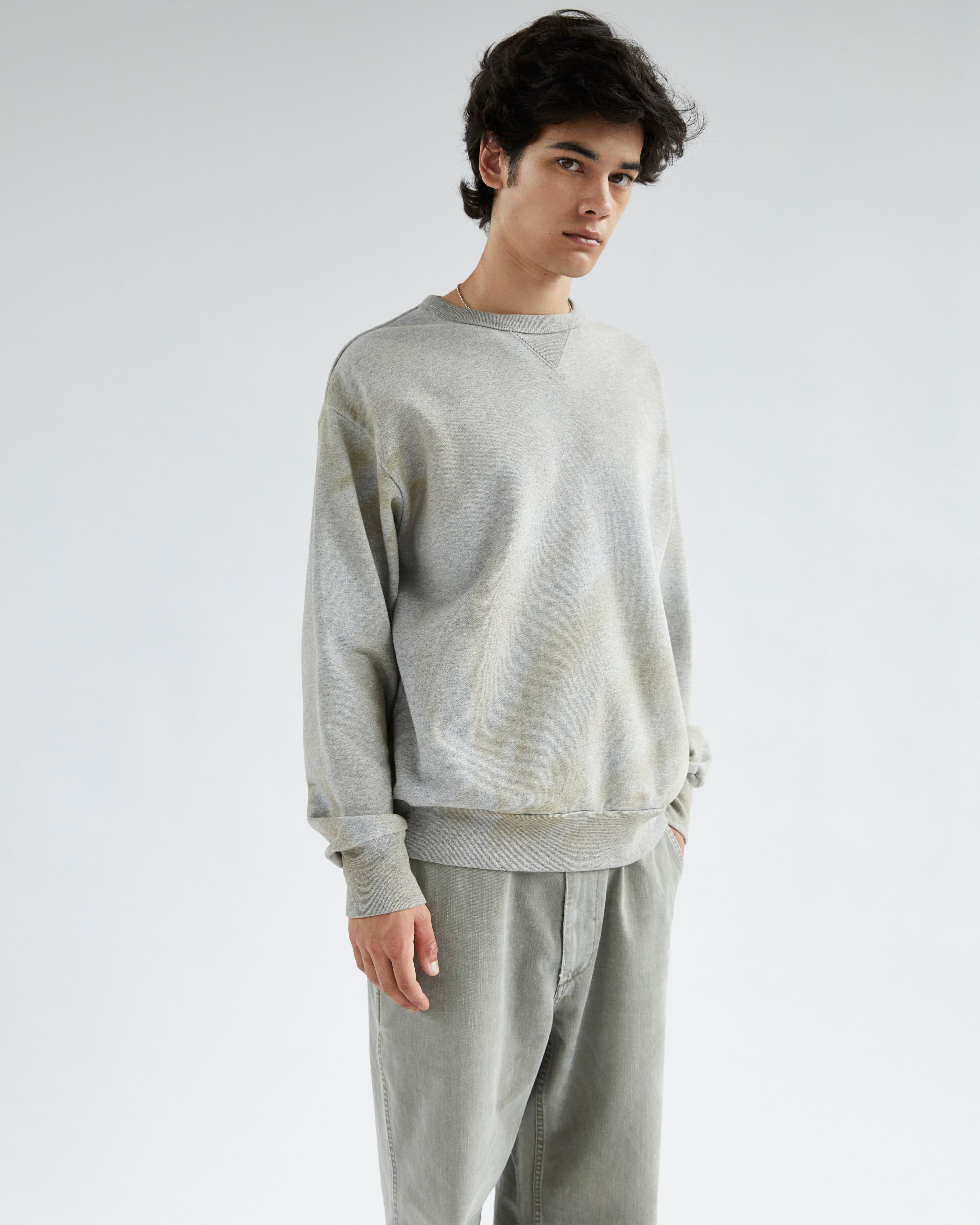 Khakis - Stained Crewneck (Heather Grey) product image 6 | TRAB K-Fashion Australia