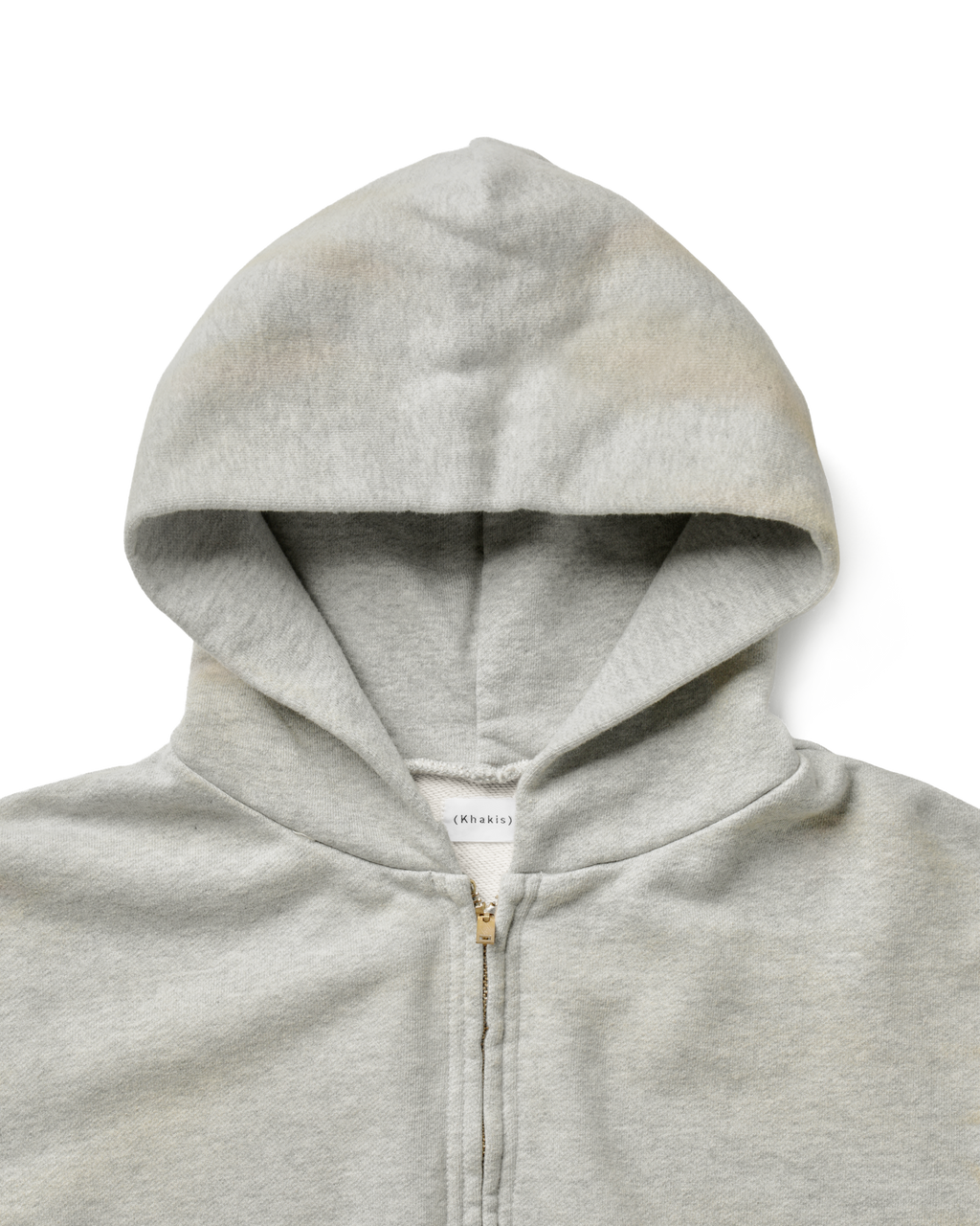 Khakis - Stained Full Zip Hoodie (Heather Grey) product image 2 | TRAB K-Fashion Australia