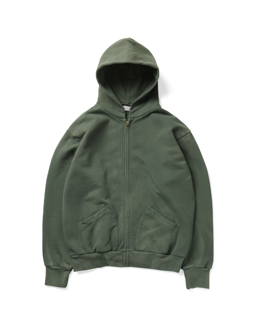 Khakis - Stained Full Zip Hoodie (Olive) product image 1 | TRAB K-Fashion Australia