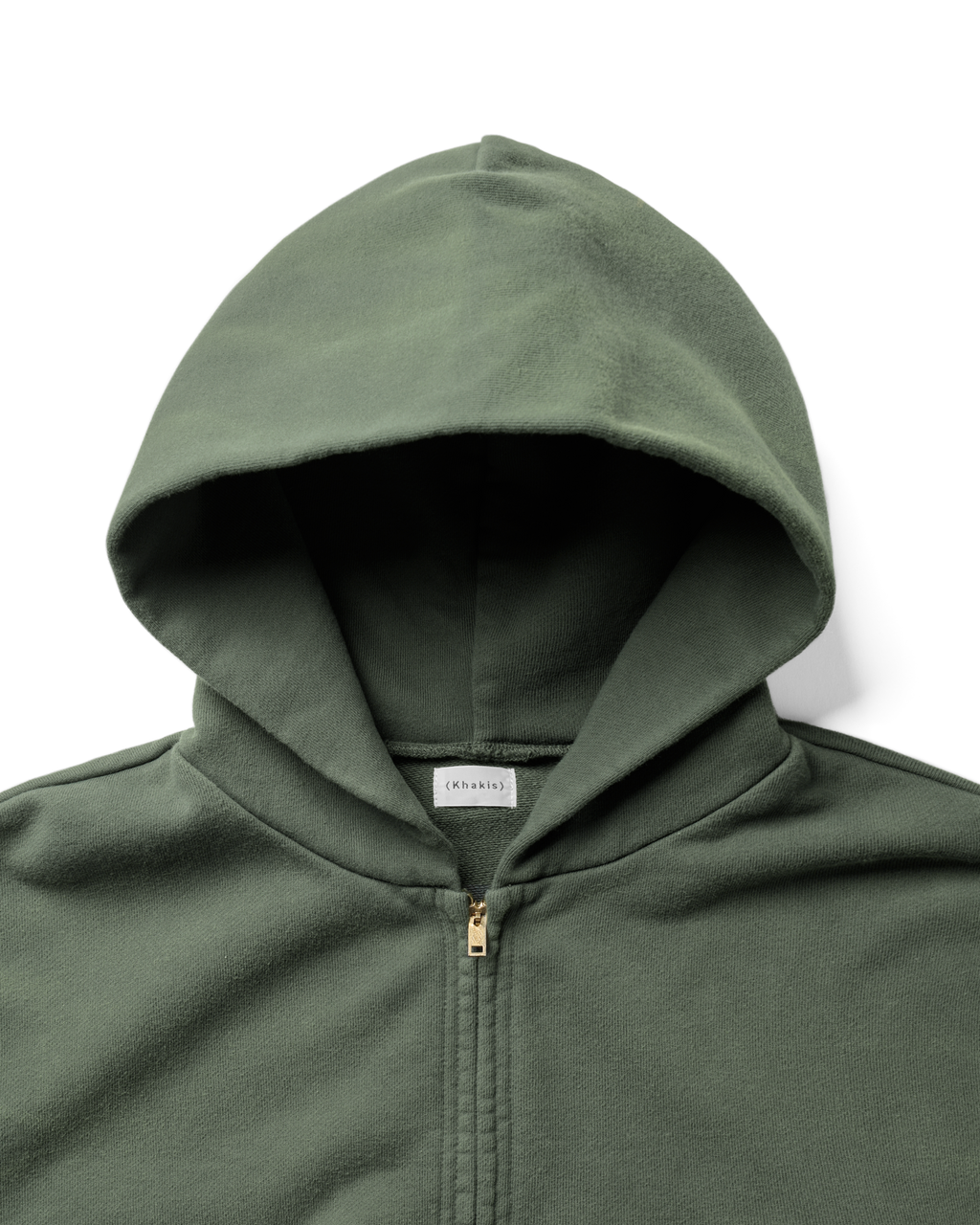 Khakis - Stained Full Zip Hoodie (Olive) product image 2 | TRAB K-Fashion Australia