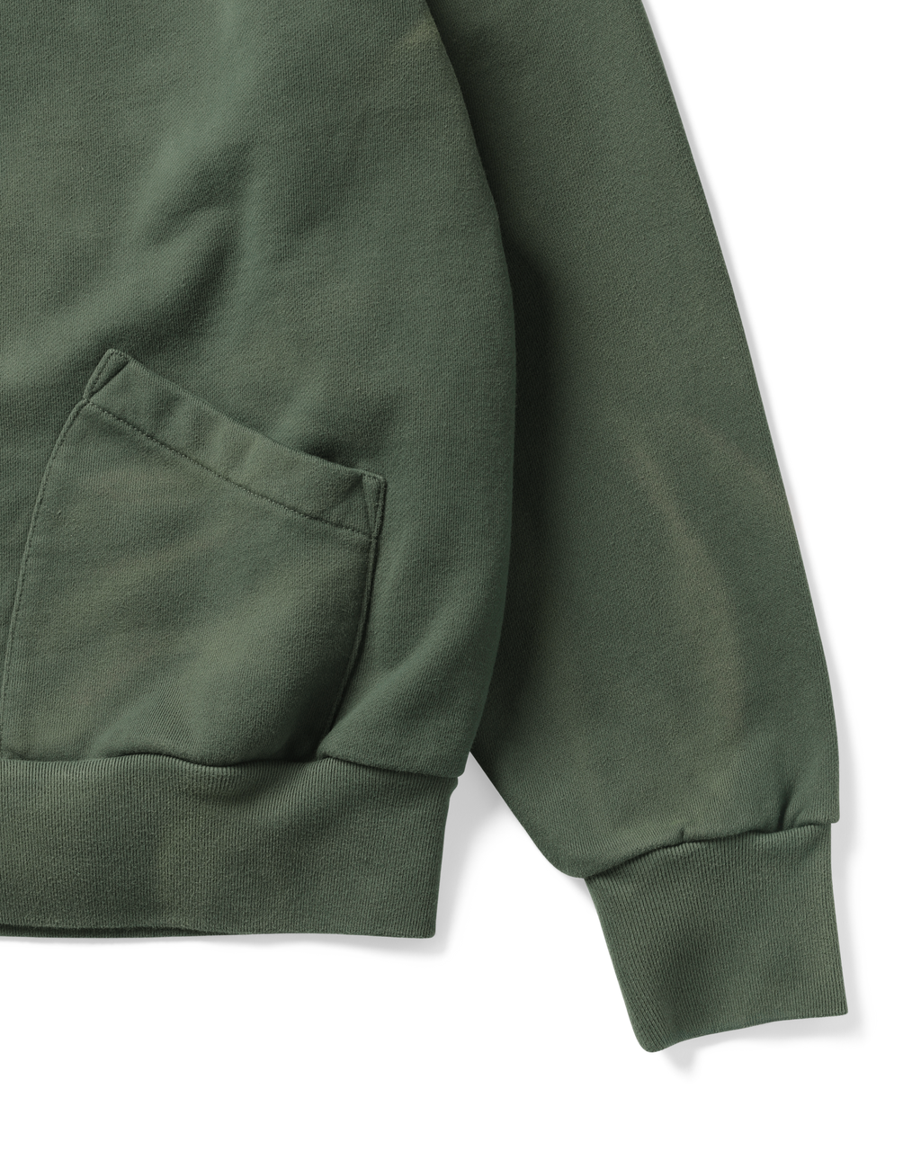 Khakis - Stained Full Zip Hoodie (Olive) product image 3 | TRAB K-Fashion Australia
