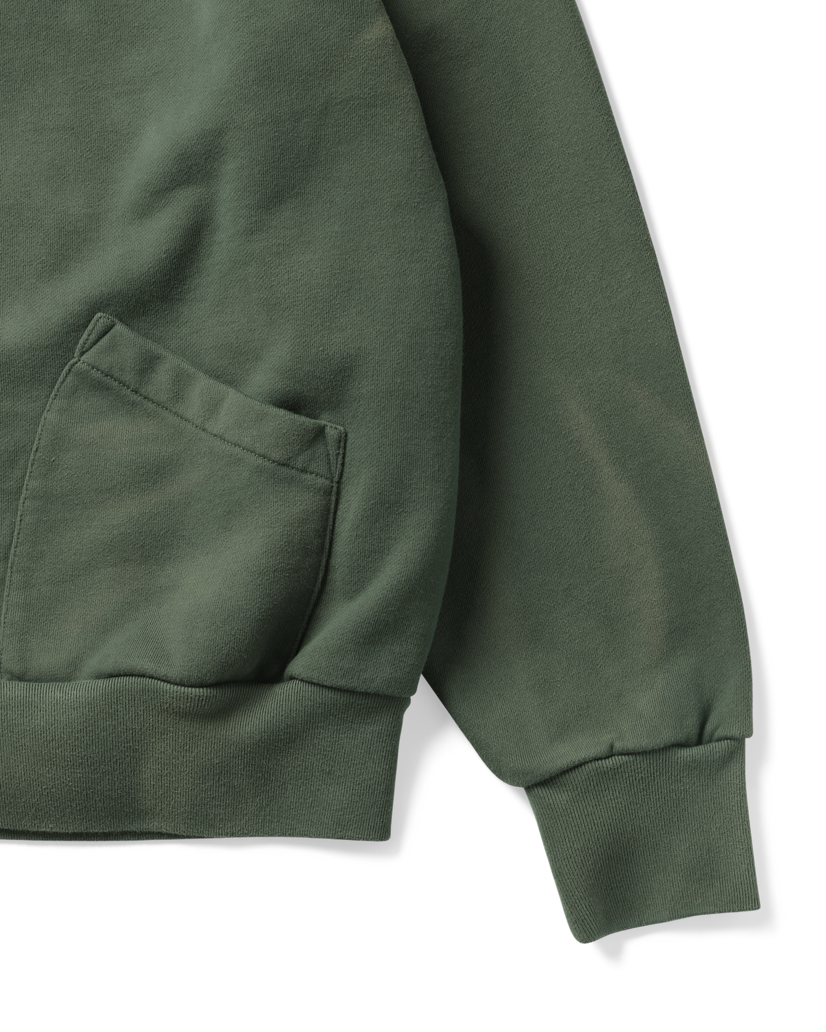 Khakis - Stained Full Zip Hoodie (Olive) product image 3 | TRAB K-Fashion Australia