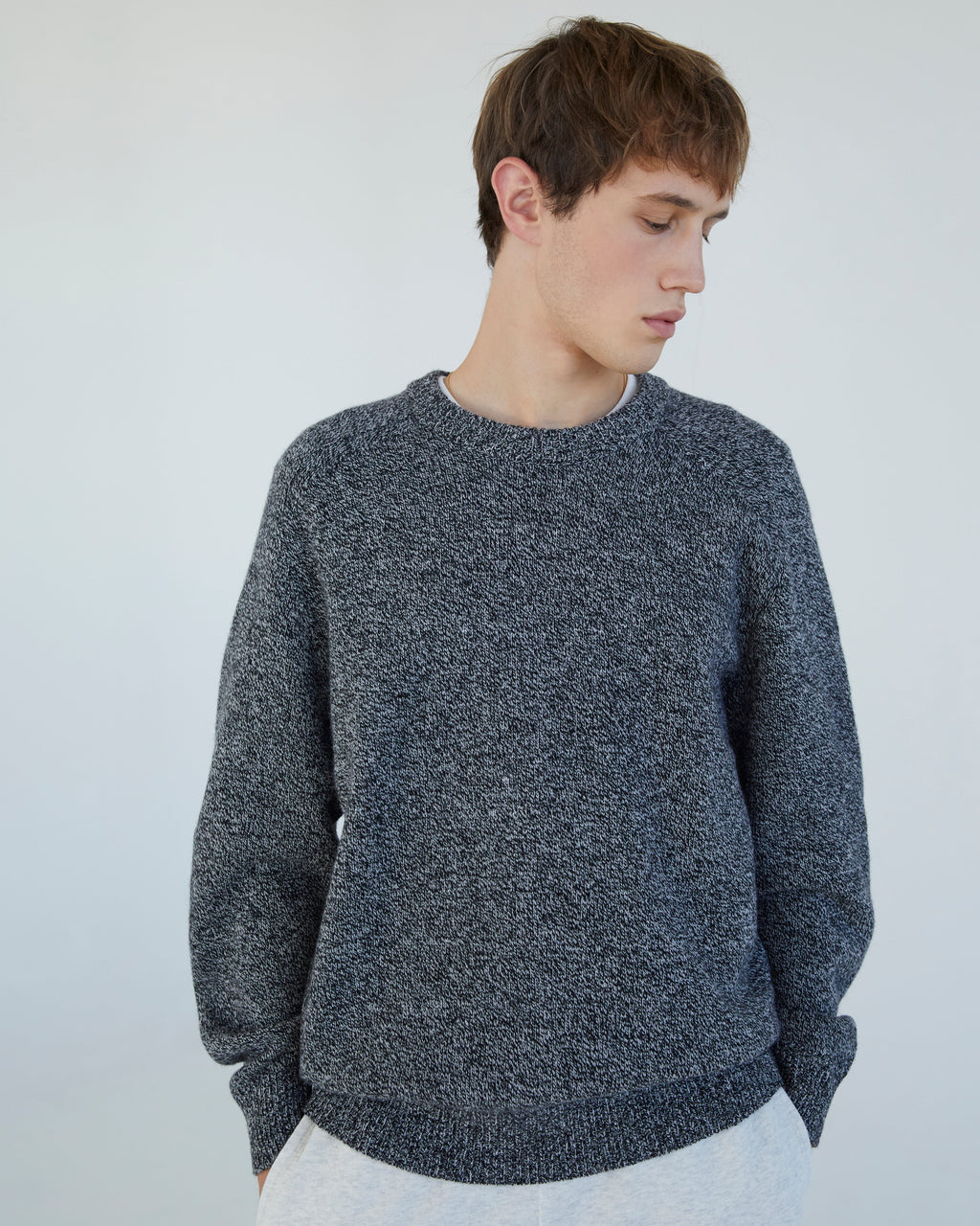 Khakis - Stock Crewneck Sweater (Black Melange) product image 5 | TRAB K-Fashion Australia