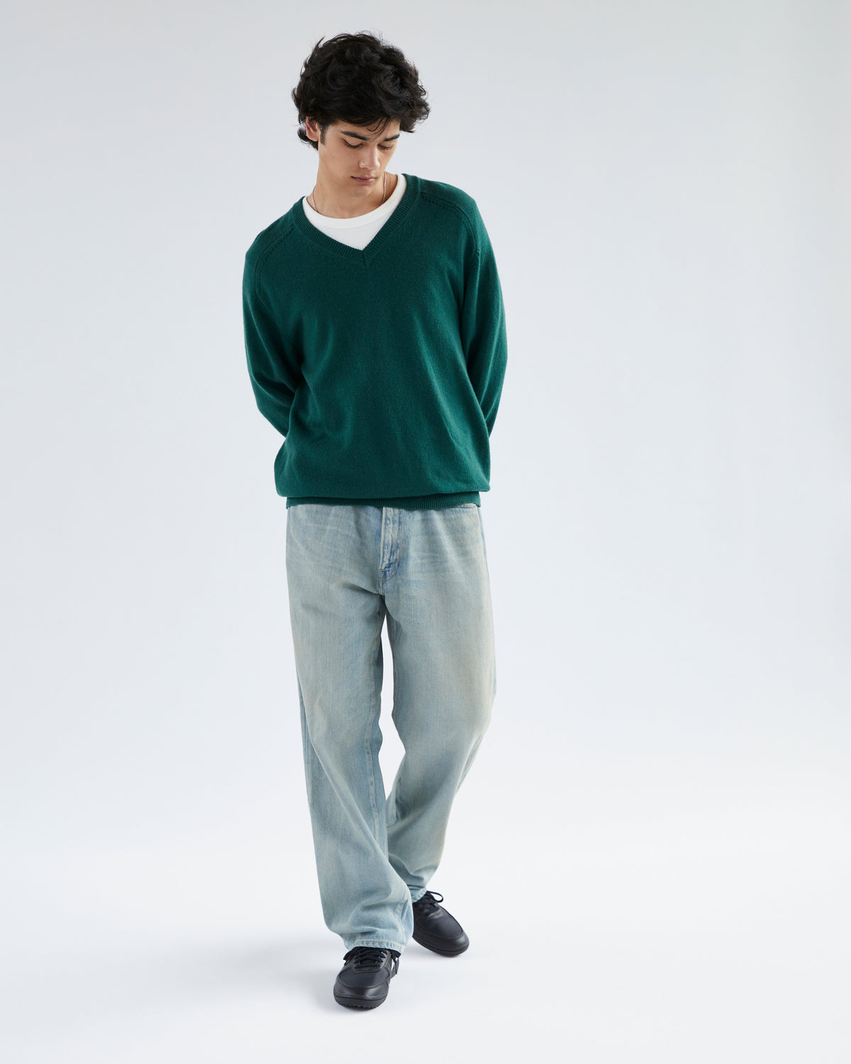 Khakis - Stock V-Neck Sweater (Green) product image 5 | TRAB K-Fashion Australia