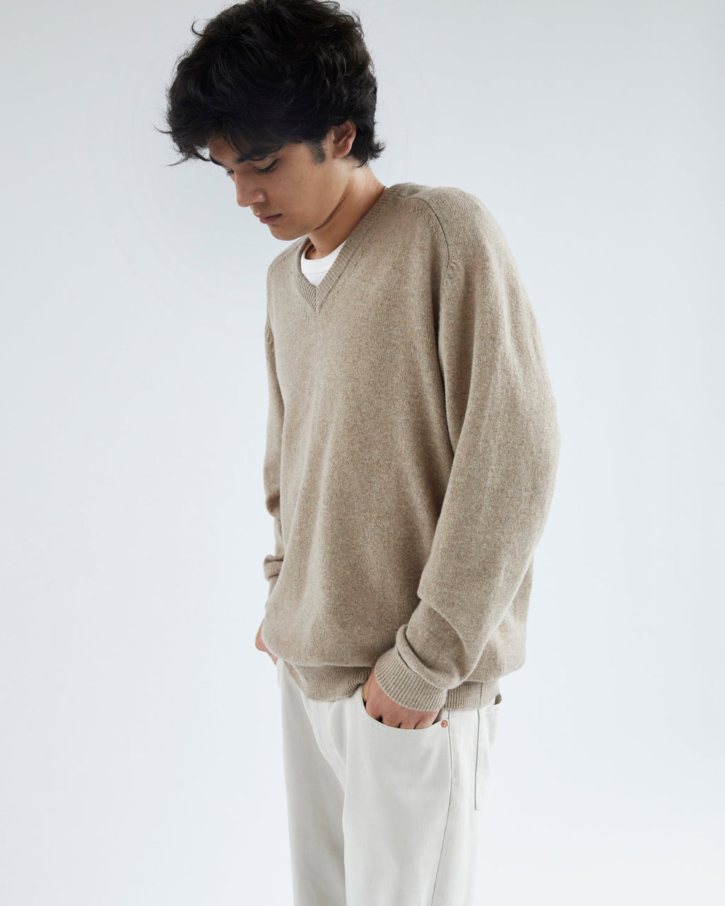 Khakis - Stock V-Neck Sweater (Pebble) product image 6 | TRAB K-Fashion Australia