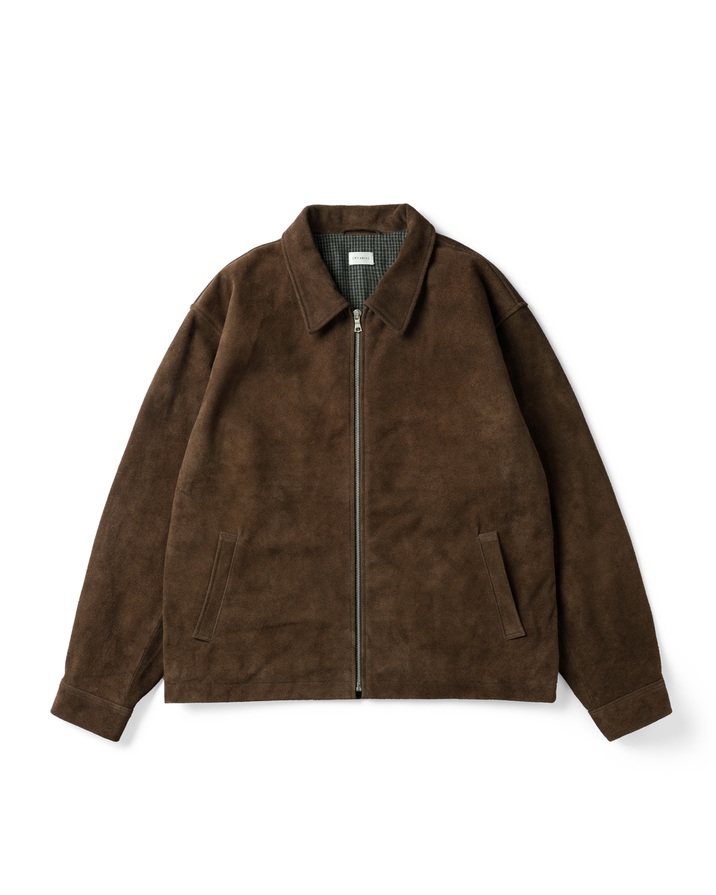 Khakis - Suede Zip Jacket (Dark Brown) product image 1 | TRAB K-Fashion Australia
