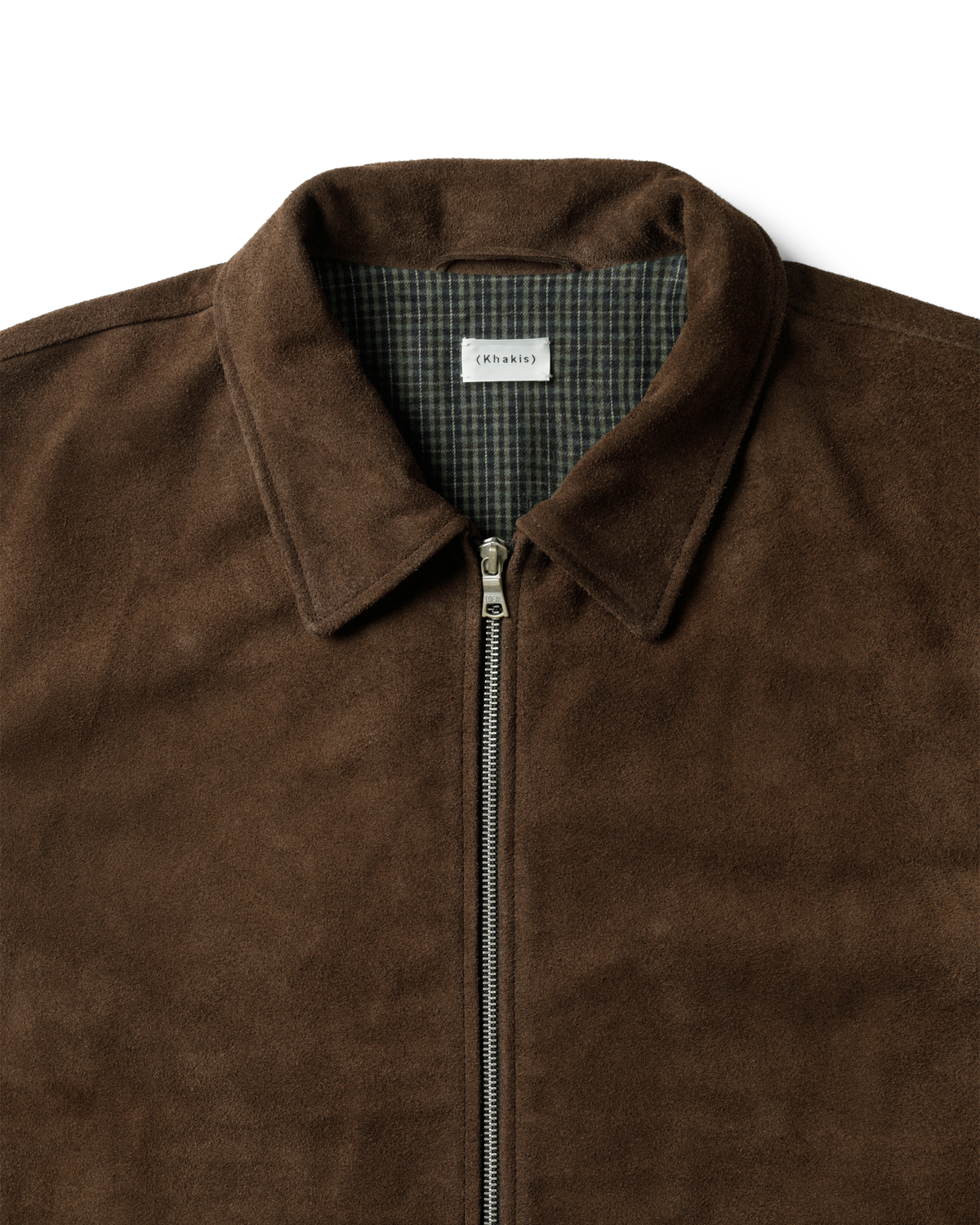 Khakis - Suede Zip Jacket (Dark Brown) product image 2 | TRAB K-Fashion Australia