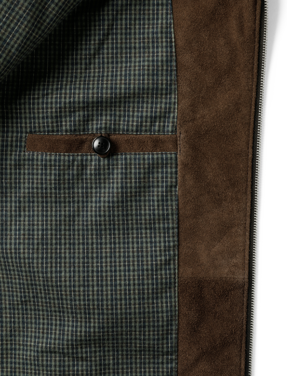 Khakis - Suede Zip Jacket (Dark Brown) product image 4 | TRAB K-Fashion Australia