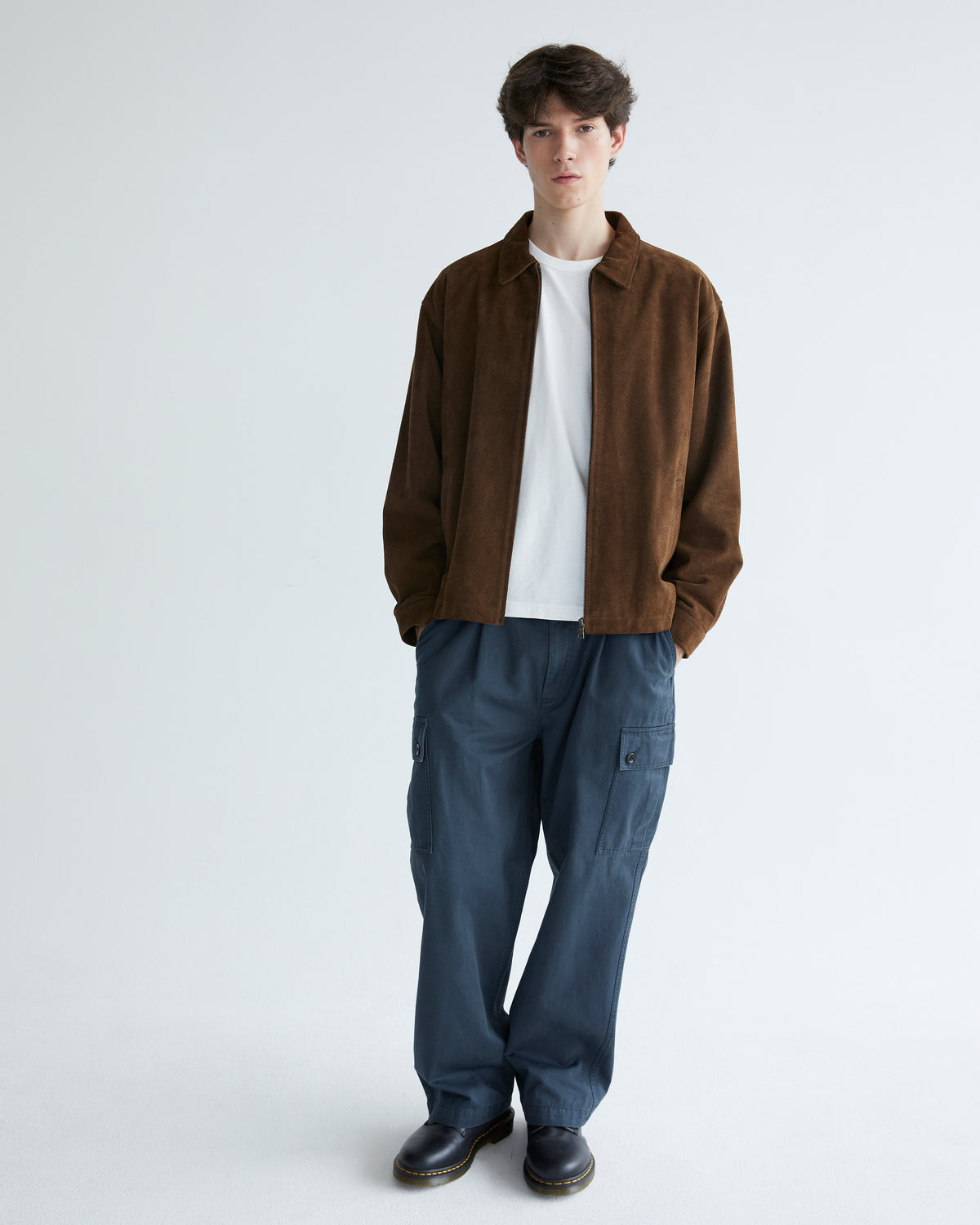 Khakis - Suede Zip Jacket (Dark Brown) product image 6 | TRAB K-Fashion Australia