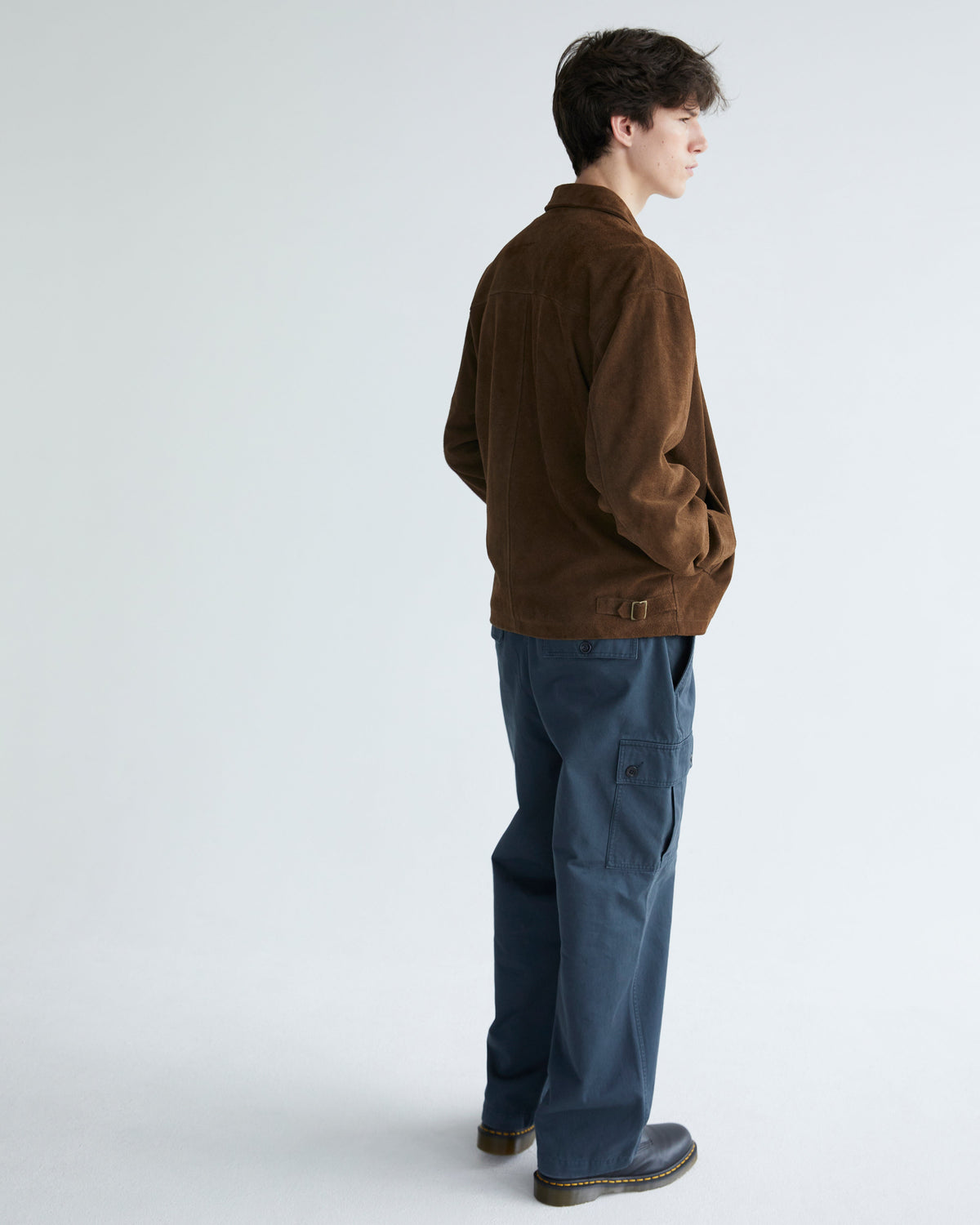 Khakis - Suede Zip Jacket (Dark Brown) product image 7 | TRAB K-Fashion Australia