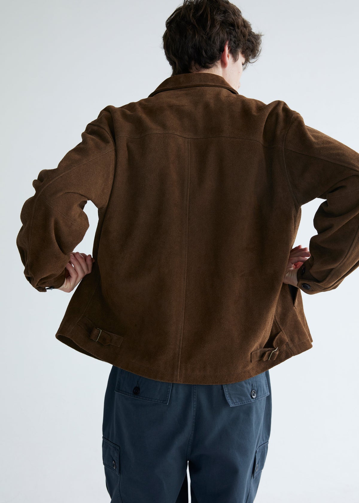 Khakis - Suede Zip Jacket (Dark Brown) product image 8 | TRAB K-Fashion Australia