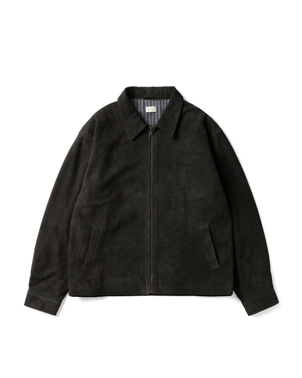 Khakis - Suede Zip Jacket (Dark Olive) product image 1 | TRAB K-Fashion Australia