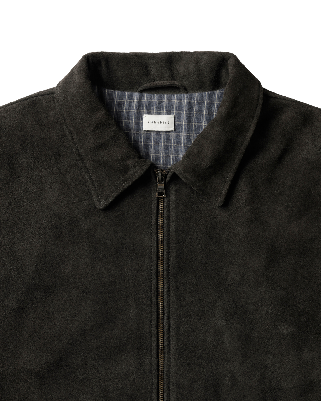Khakis - Suede Zip Jacket (Dark Olive) product image 2 | TRAB K-Fashion Australia