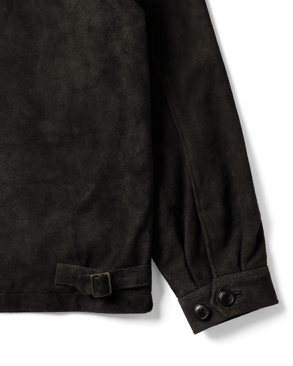 Khakis - Suede Zip Jacket (Dark Olive) product image 3 | TRAB K-Fashion Australia