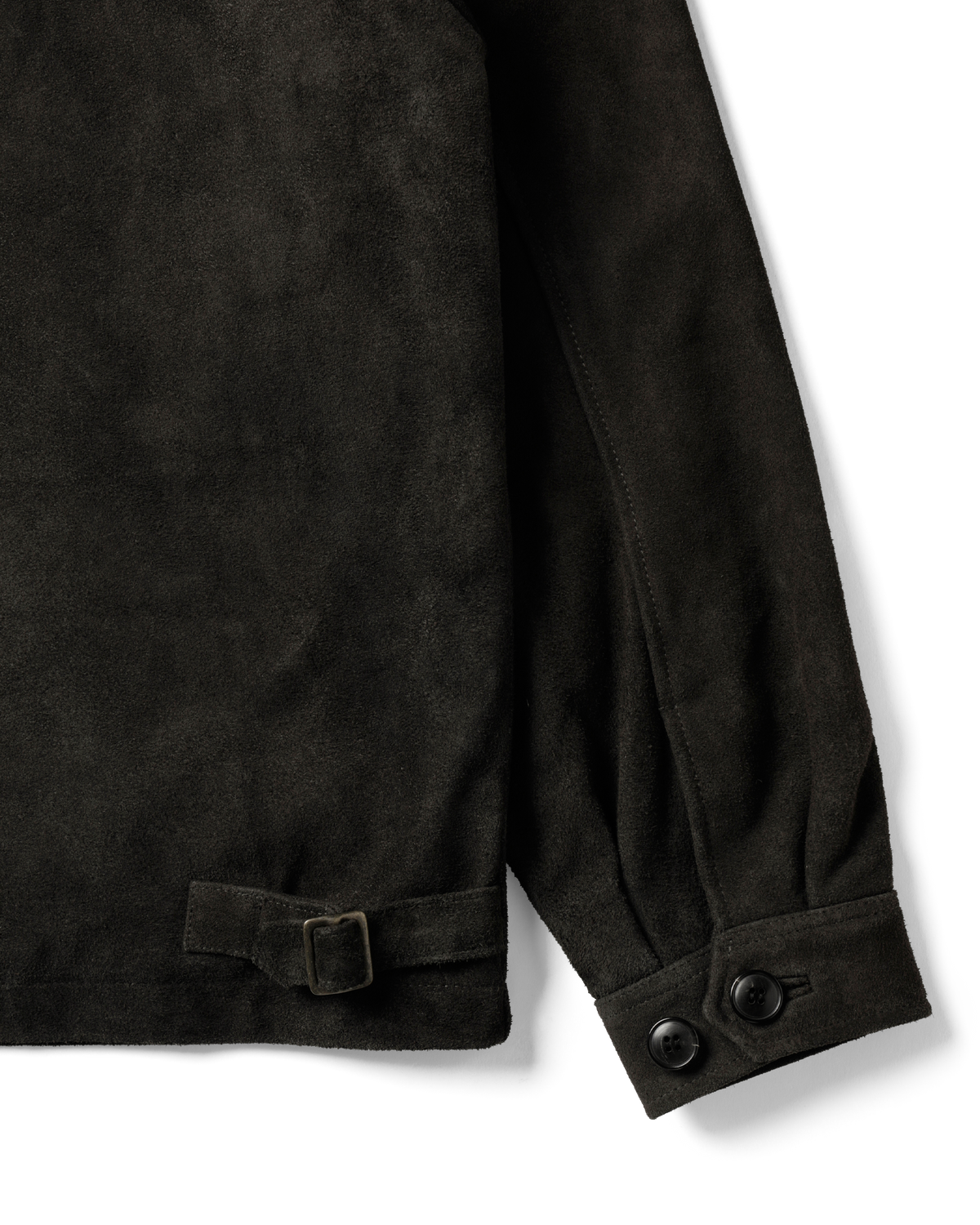 Khakis - Suede Zip Jacket (Dark Olive) product image 3 | TRAB K-Fashion Australia