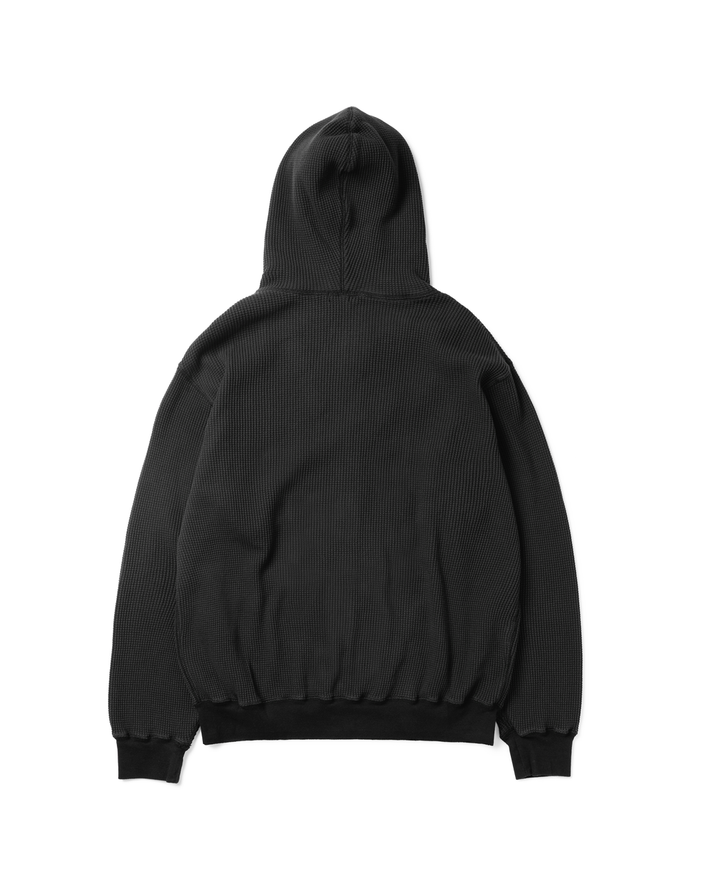 Khakis - Waffle Full Zip Hoodie (Black) product image 4 | TRAB K-Fashion Australia