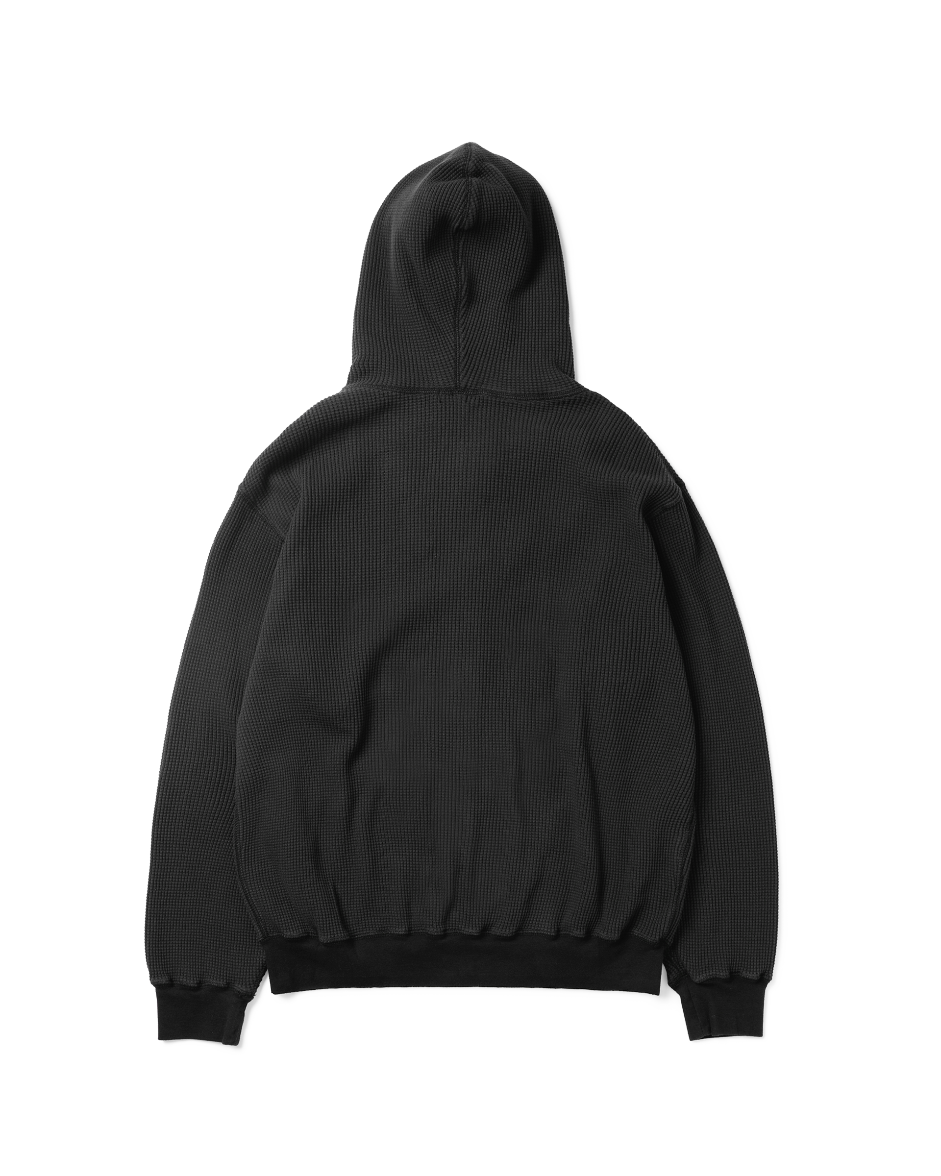Khakis - Waffle Full Zip Hoodie (Black) product image 4 | TRAB K-Fashion Australia
