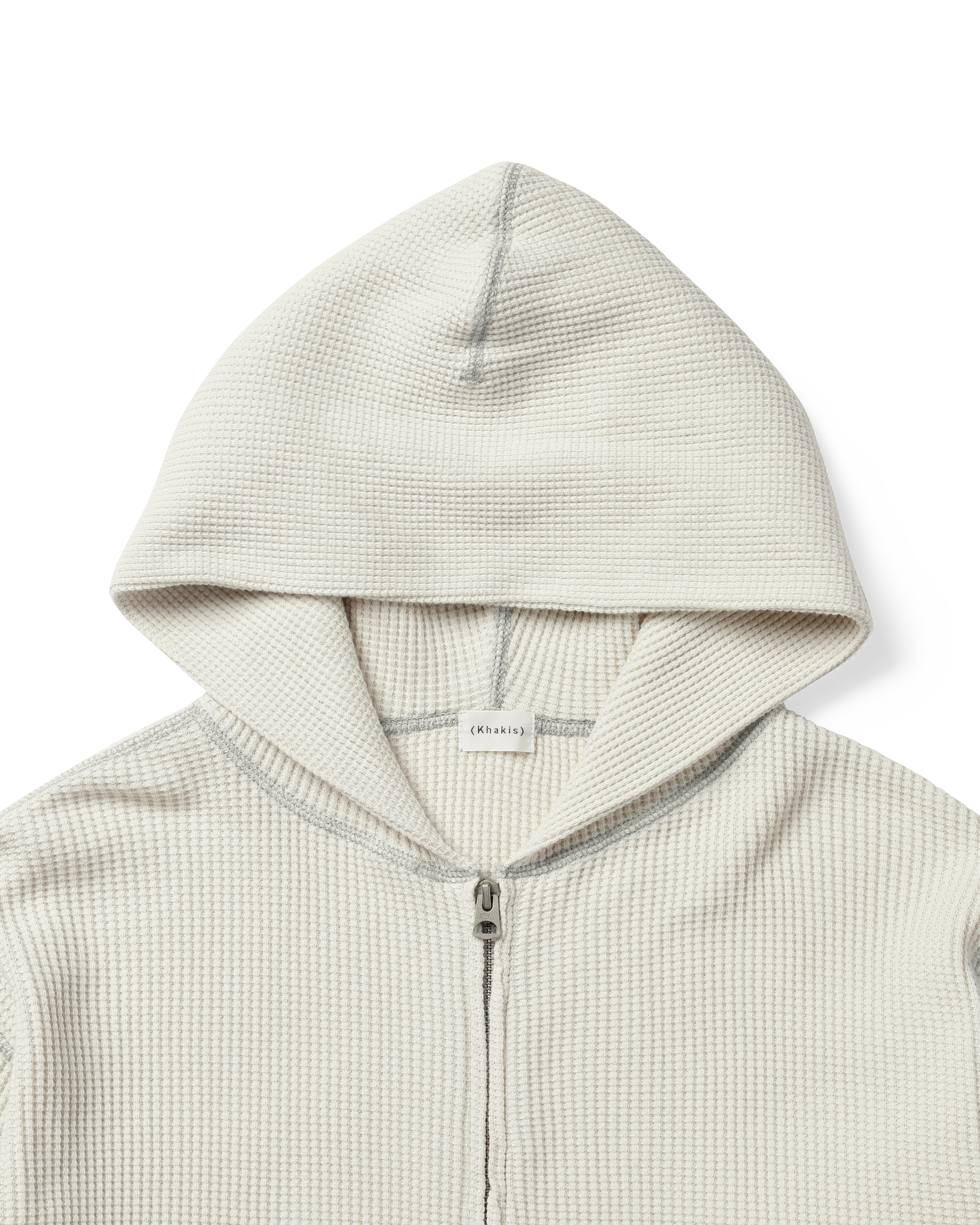 Khakis - Waffle Full Zip Hoodie (Ivory) product image 2 | TRAB K-Fashion Australia