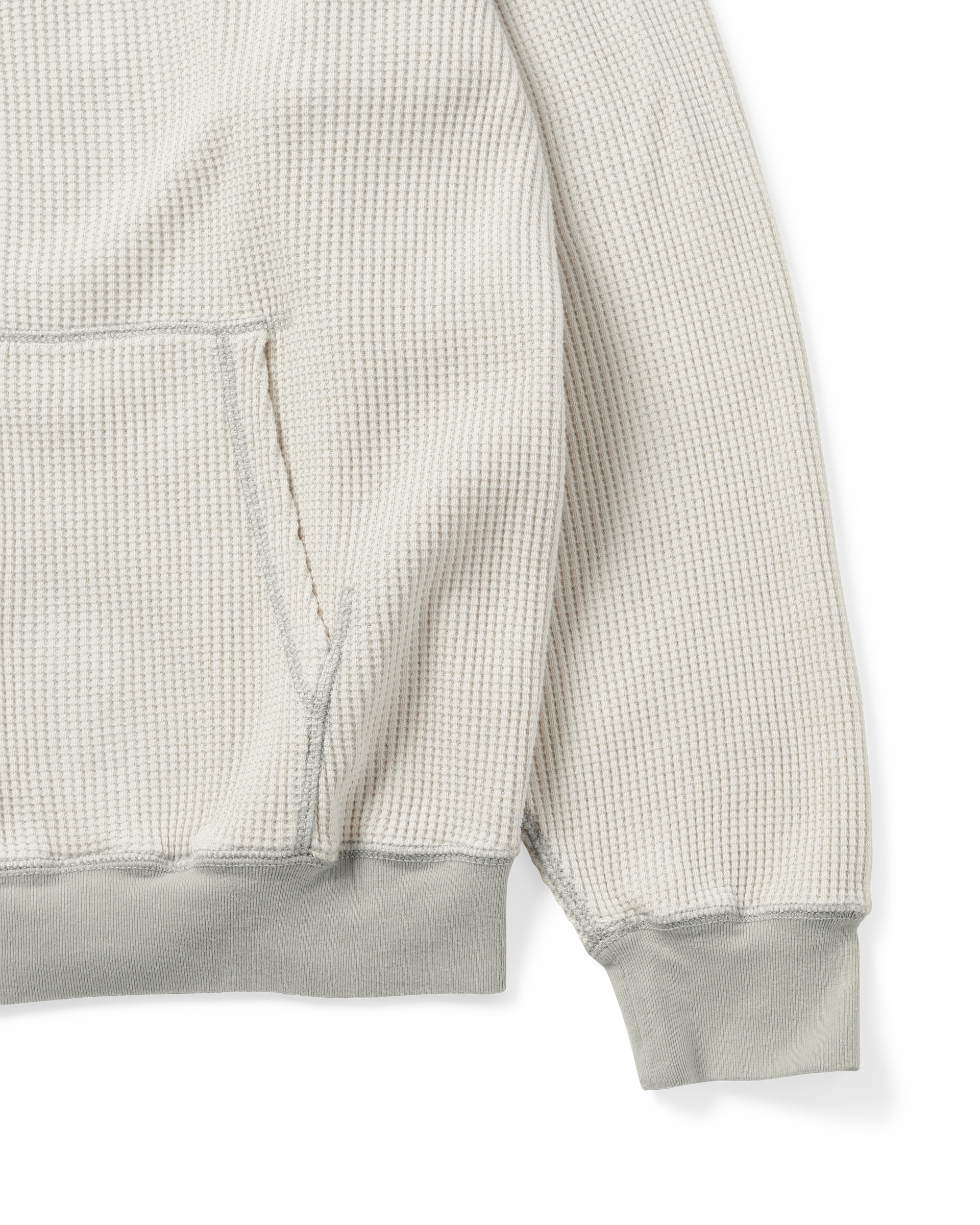 Khakis - Waffle Full Zip Hoodie (Ivory) product image 3 | TRAB K-Fashion Australia