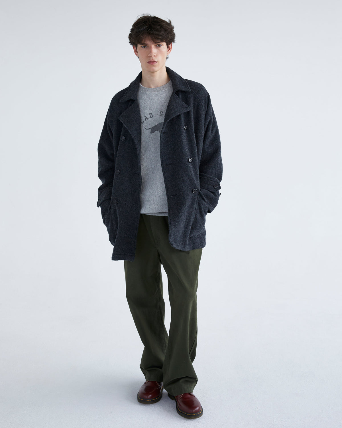 Khakis - Wool Double Coat (Charcoal) product image 6 | TRAB K-Fashion Australia