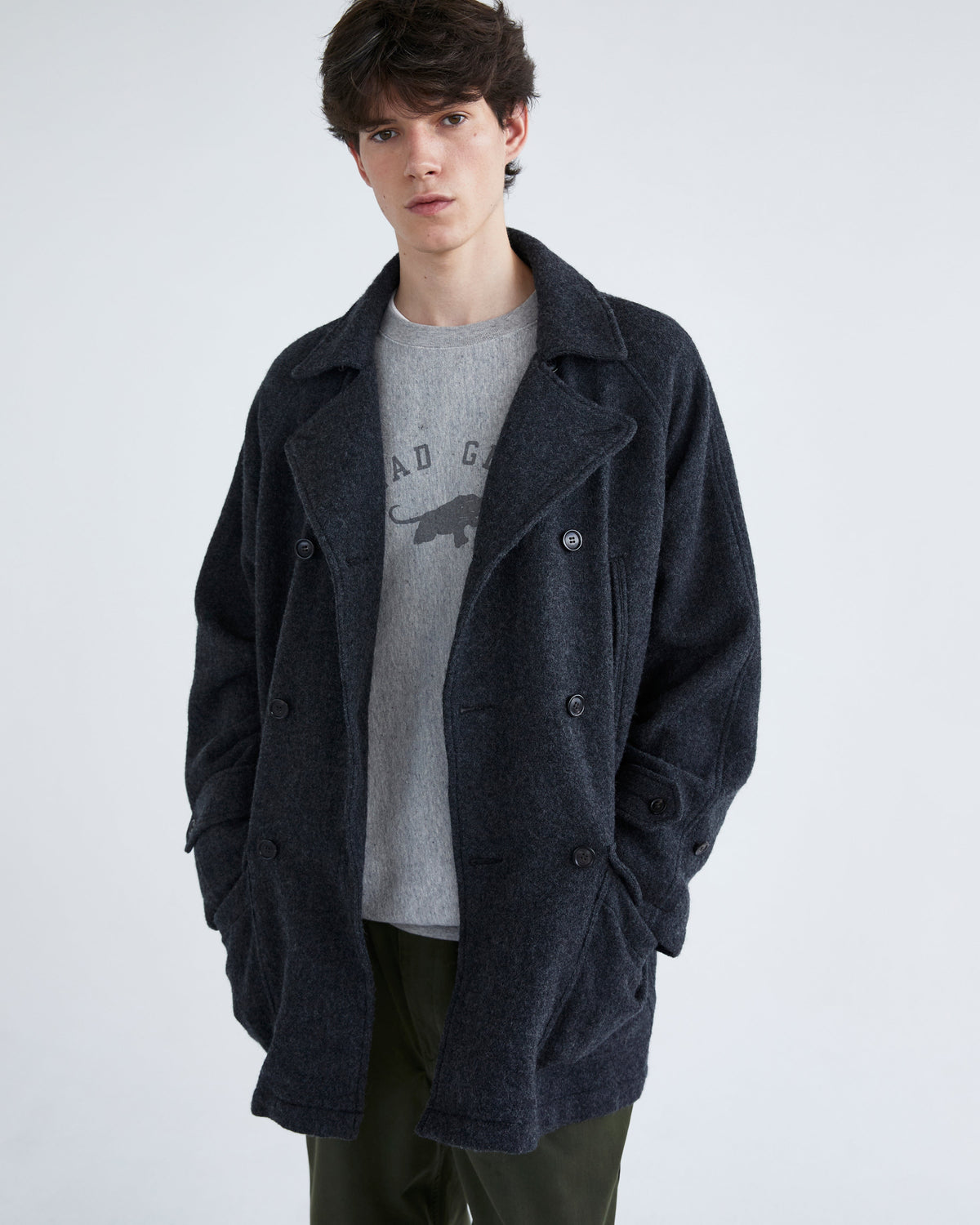 Khakis - Wool Double Coat (Charcoal) product image 7 | TRAB K-Fashion Australia