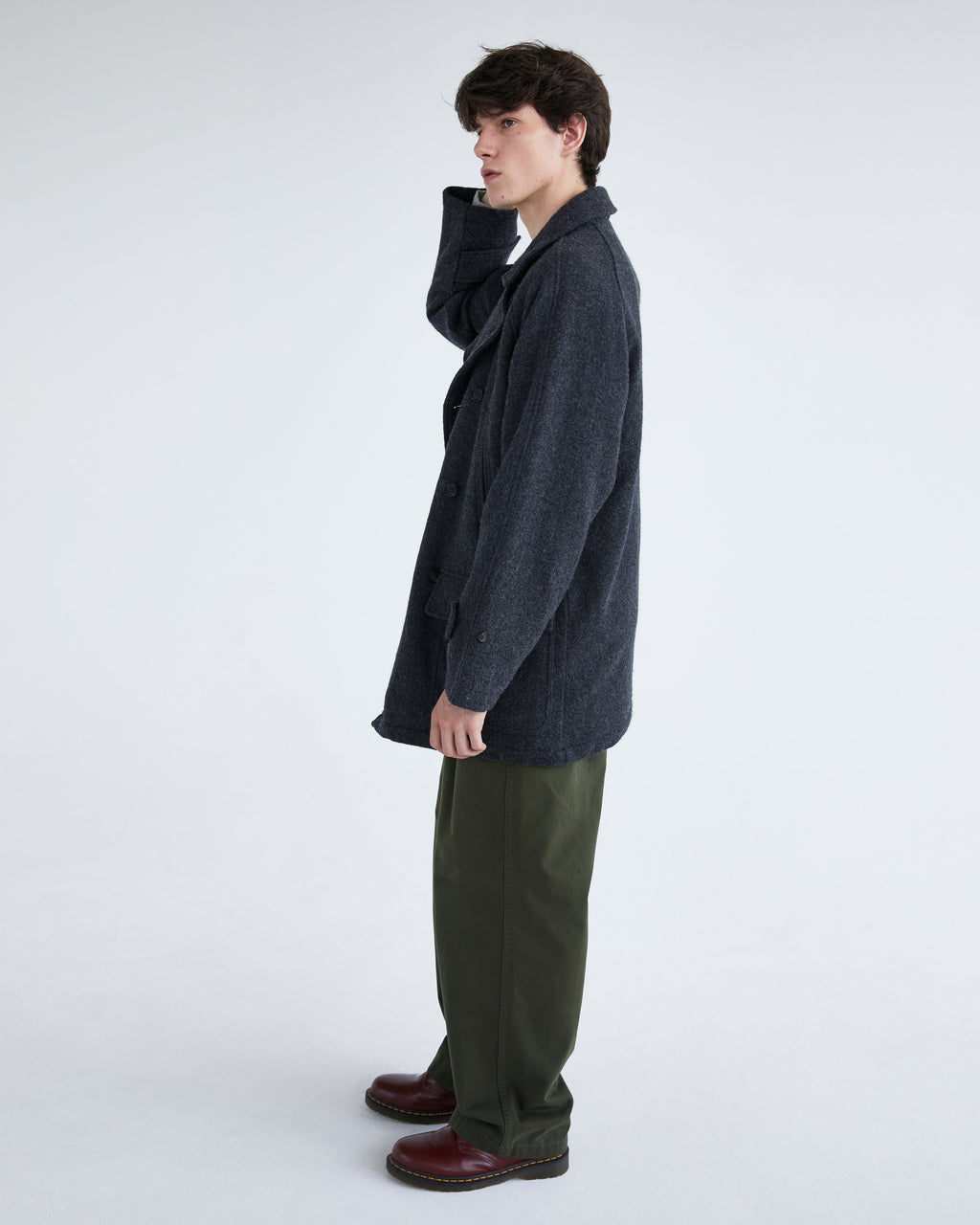 Khakis - Wool Double Coat (Charcoal) product image 8 | TRAB K-Fashion Australia